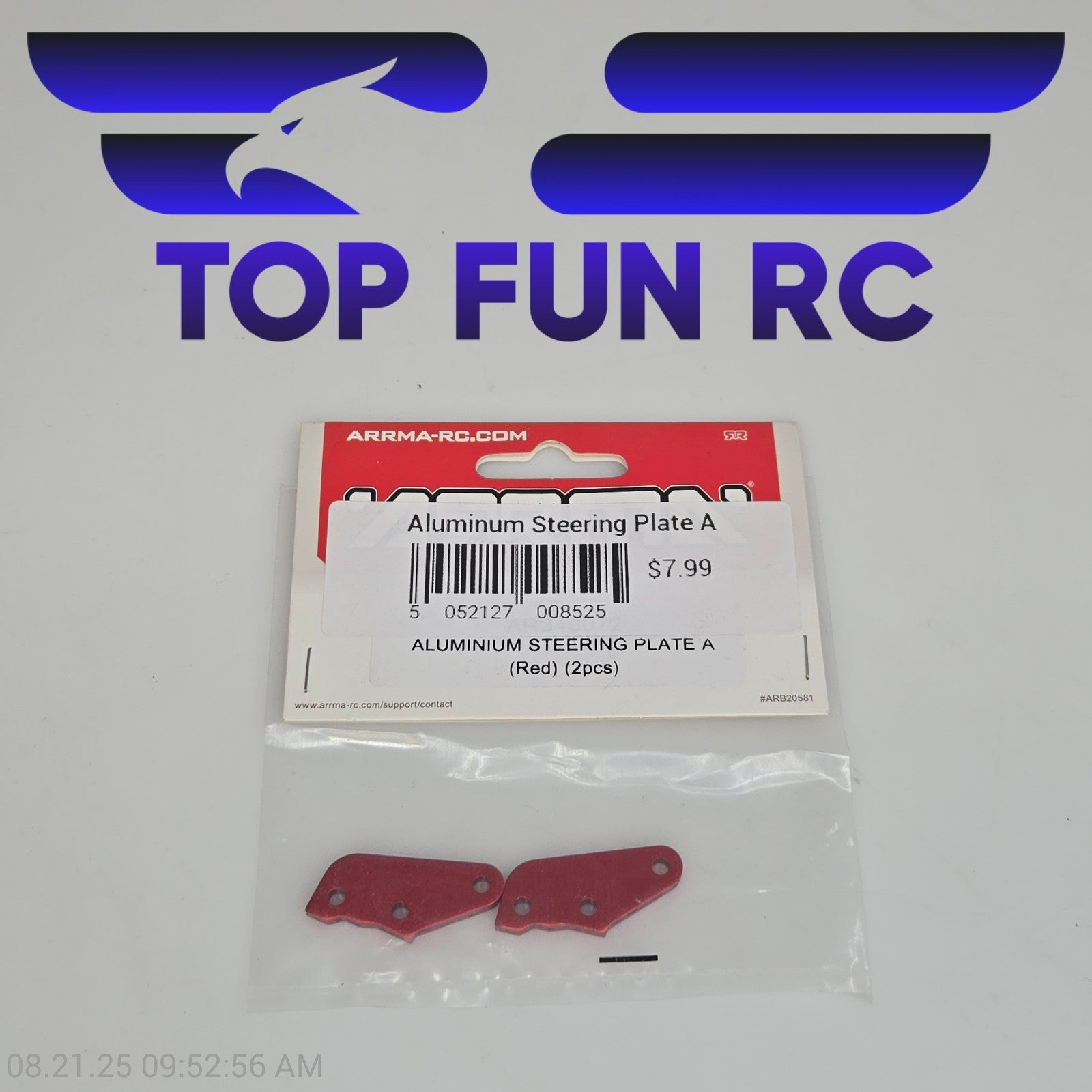 Arrma Aluminum Steering Plate A (Red) (2pcs)