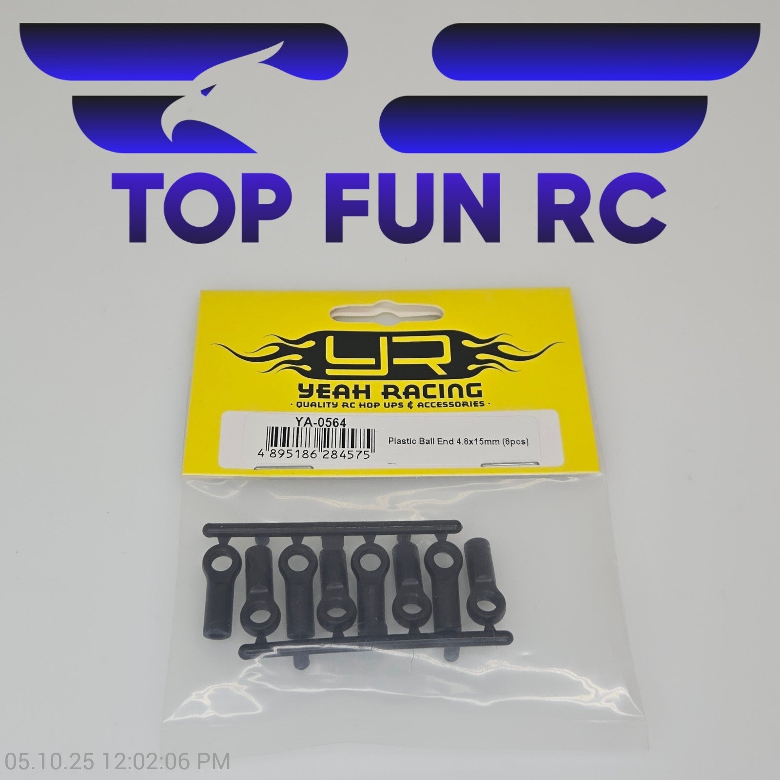 YR RC YA-0564 Plastic Ball End 4.8x15mm (8 pcs)