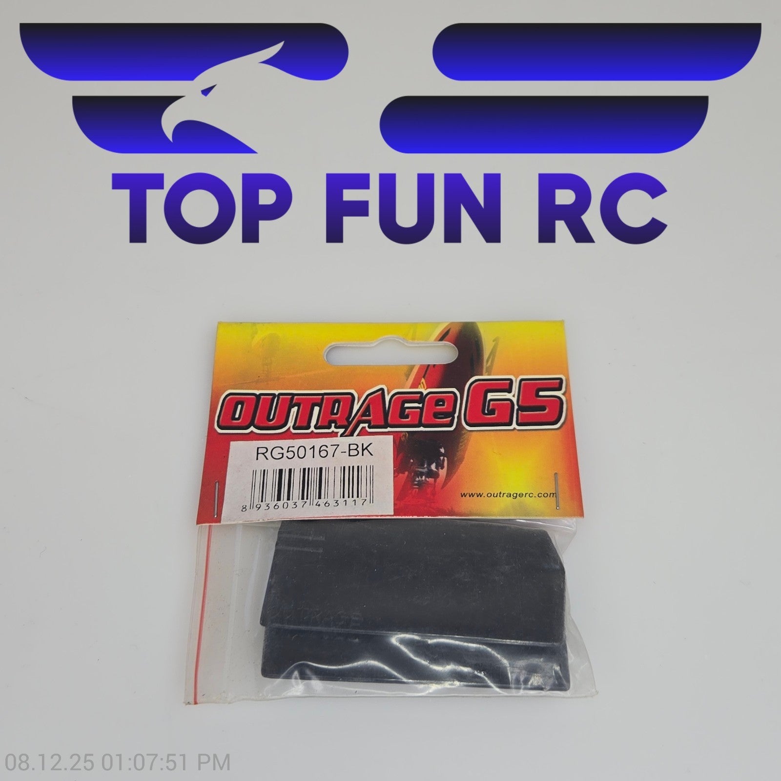 Outrage RG50167-BK Programmable Fly Bar Paddle For G5 Helicopter
