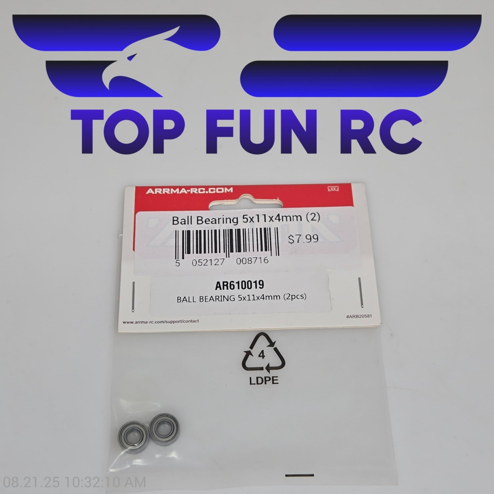 Arrma AR610019 Ball Bearing 5x11x4mm (2pcs)