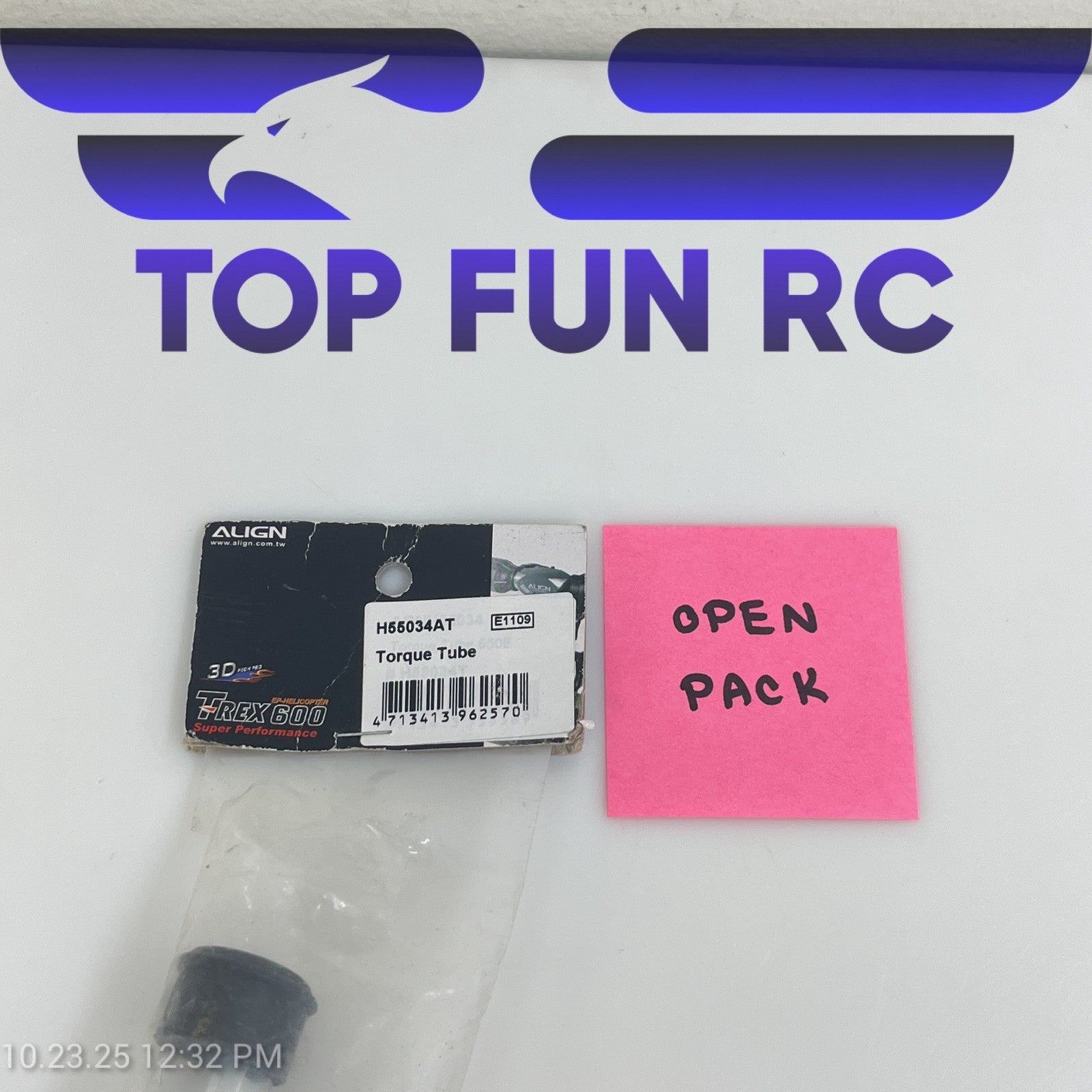 Align H55034T Torque Tube For TREX 600 Open Pack
