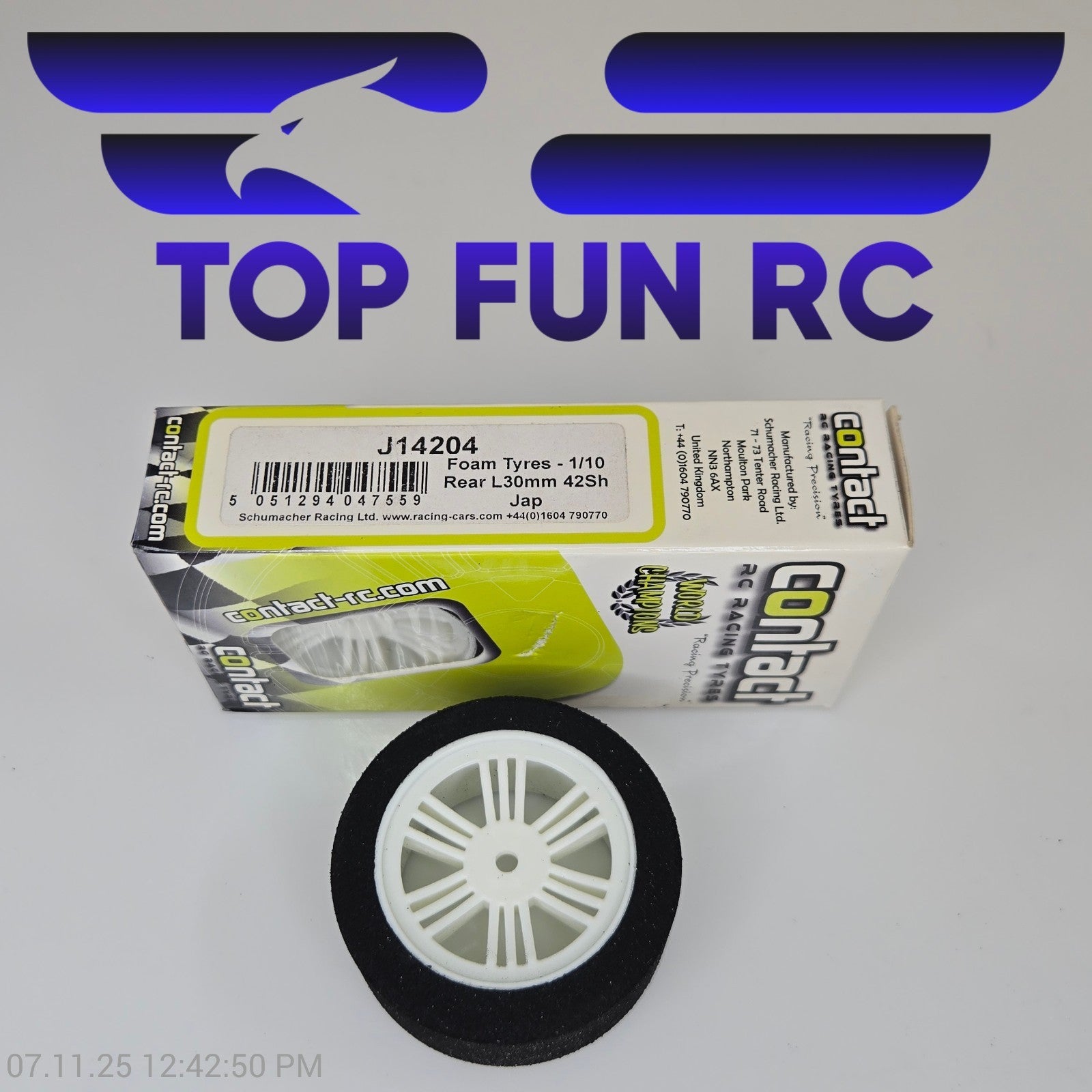 Contact RC Racing Tyres J14204 Foam Tyres 1/10 Scale Rear L30mm 42SH Jap