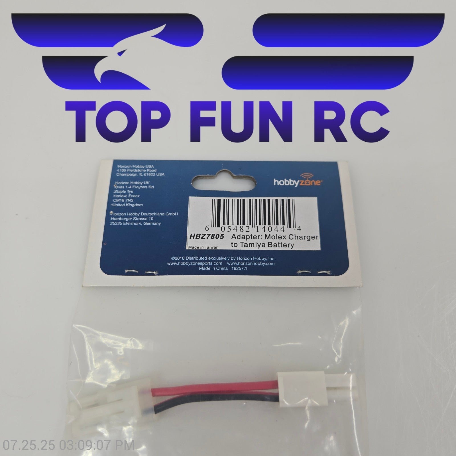 Hobby Zone HBZ7805 Adapter Molex Charger To Tamiya Battery