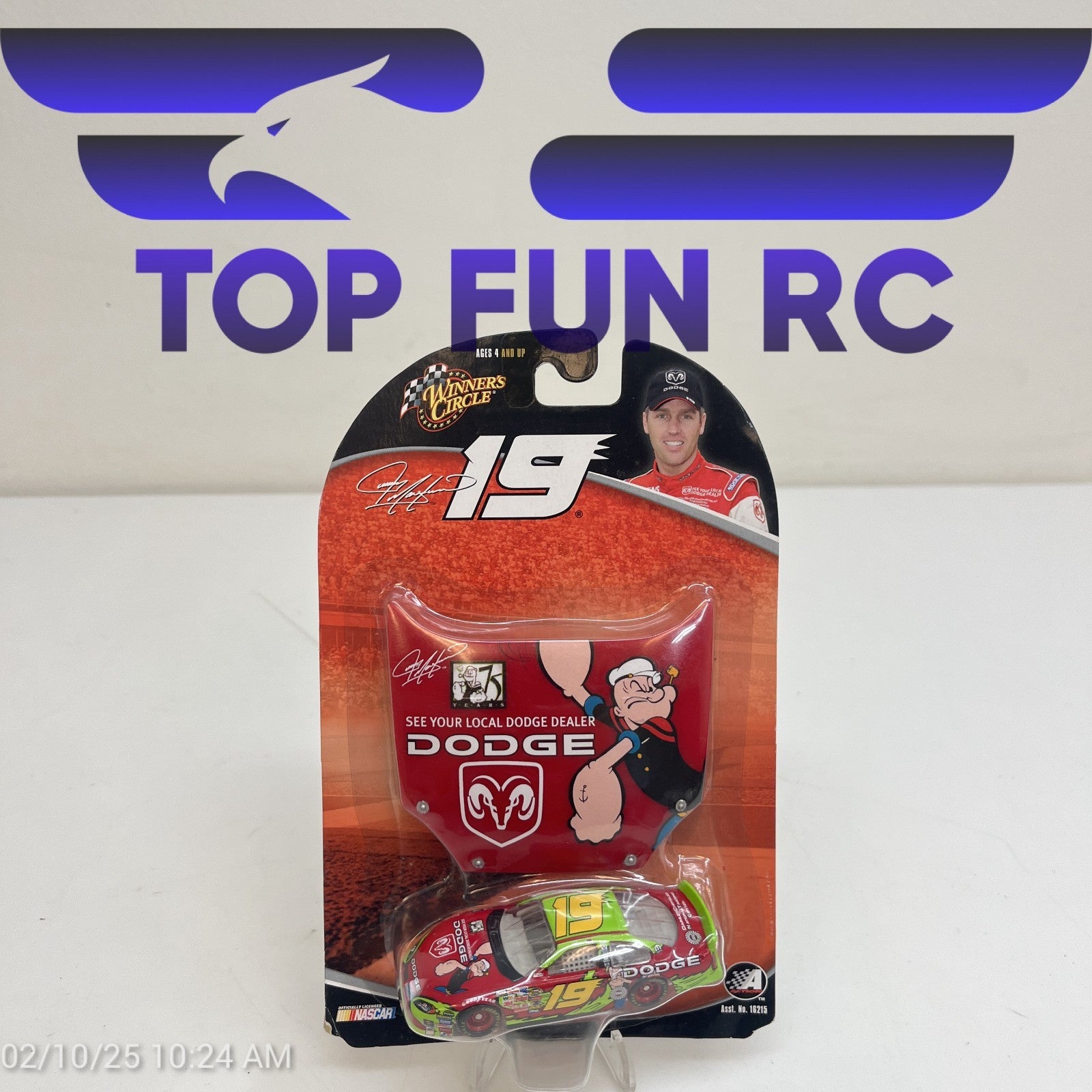 Winners Circle Jeremy Mayfield Dodge Dealers Popeye #19 Diecast