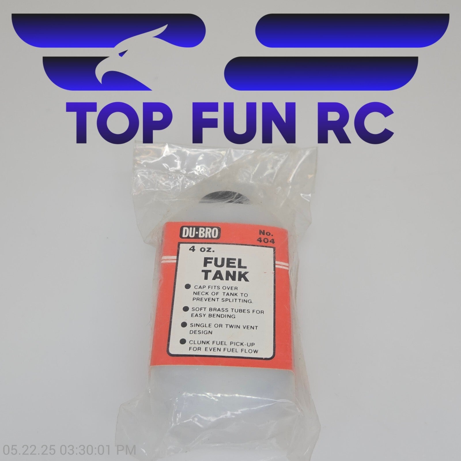 Du-Bro RC #404, 4oz Fuel Tank, NOS!