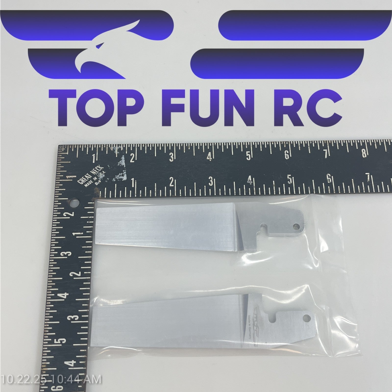 Graupner RC 127mm Rudder Blades x2 CNC Aluminum
