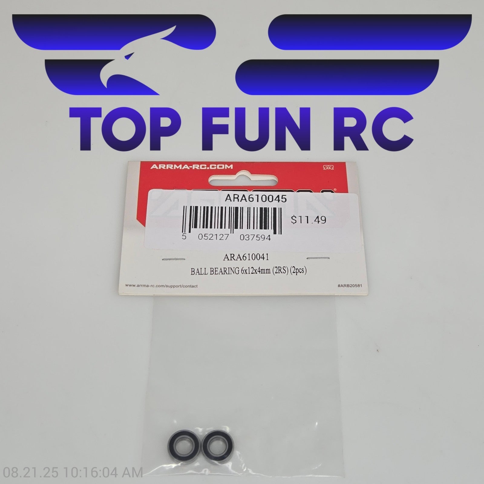 Arrma ARA610041 Ball Bearing 6x12x4mm (2RS) (2pcs)