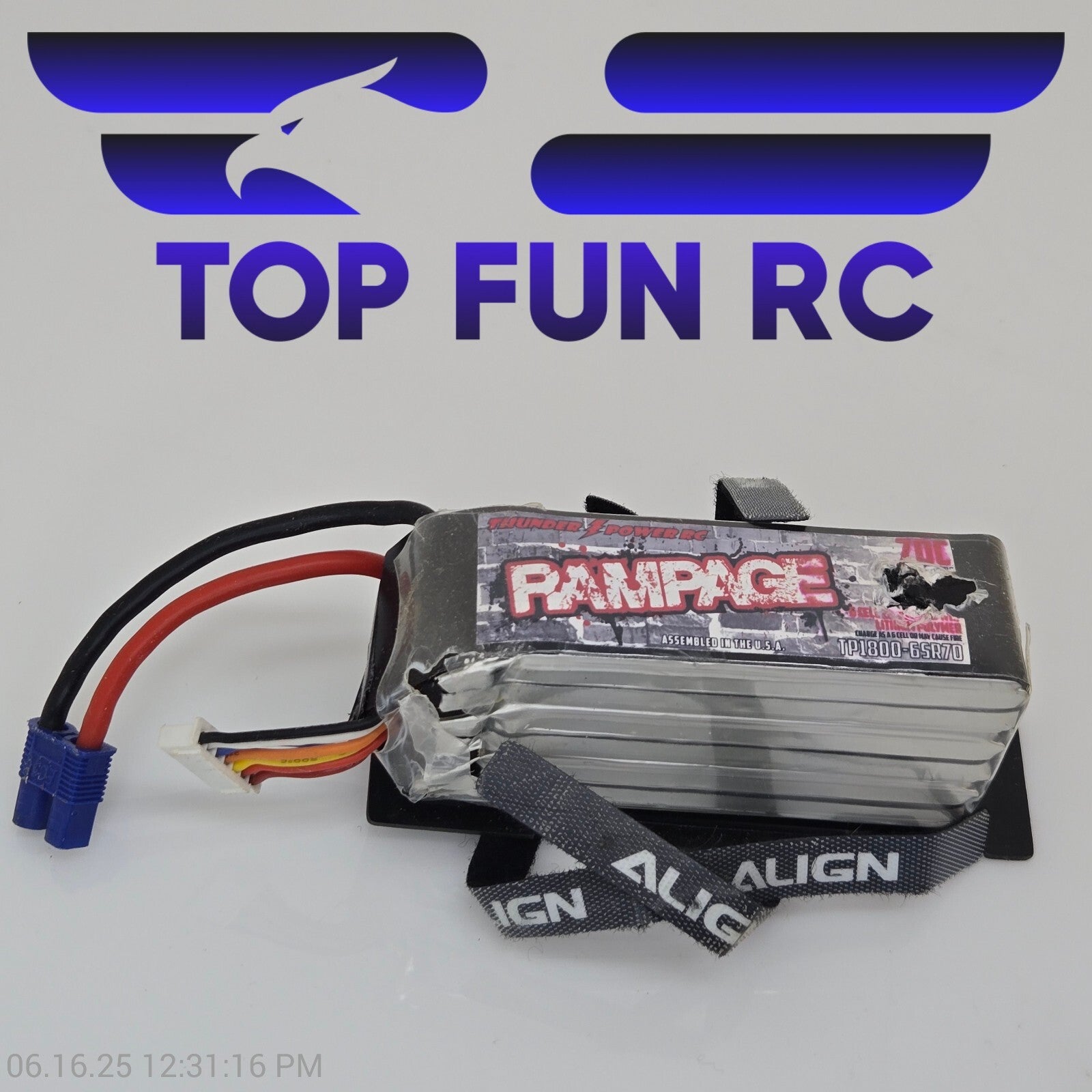 Thunder Power RC Rampage 70c, 6 Cell 22.2V Lipo Battery TP1800-6SR70