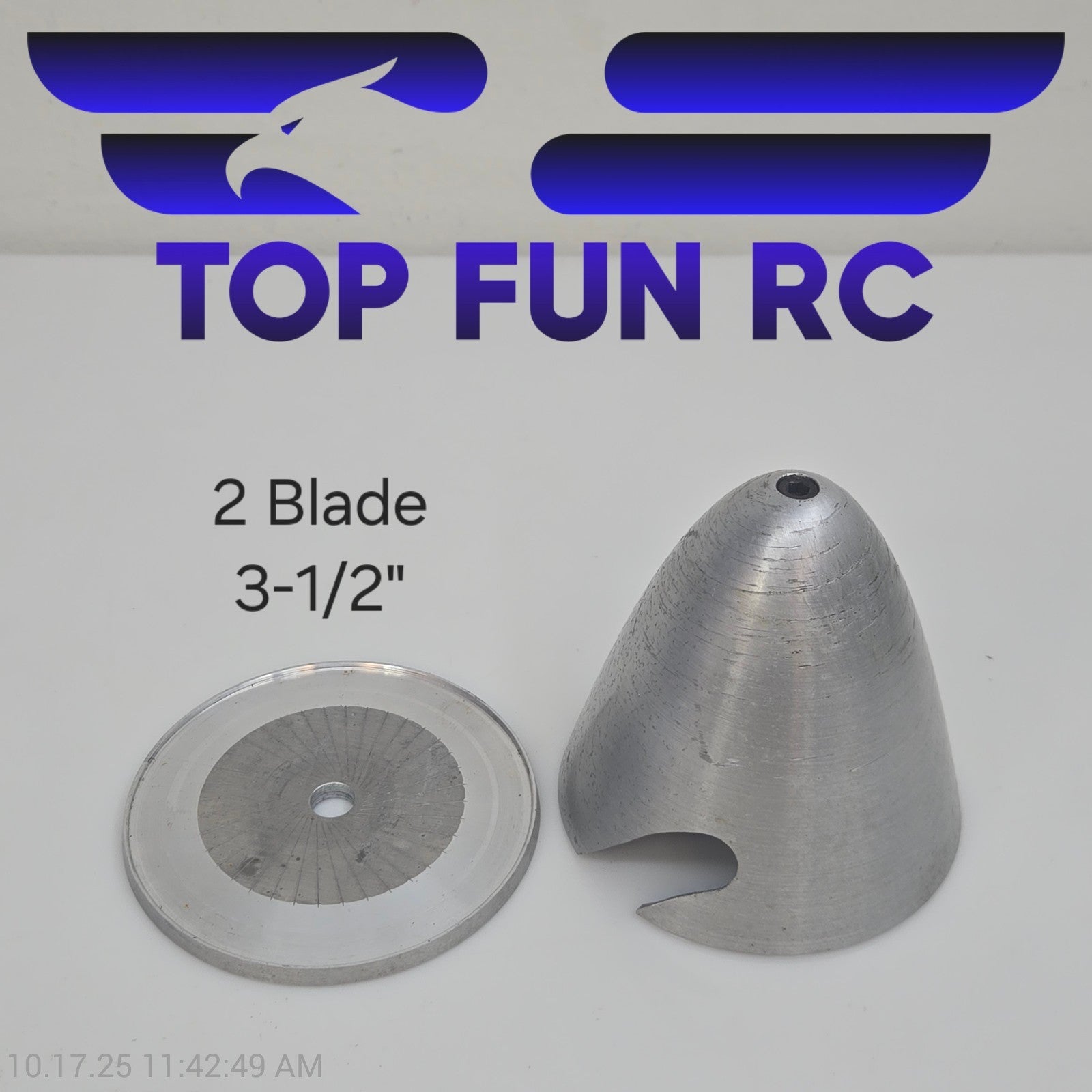 RC Aluminum Spinner 2-Blade 3 1/2" For Model Airplanes