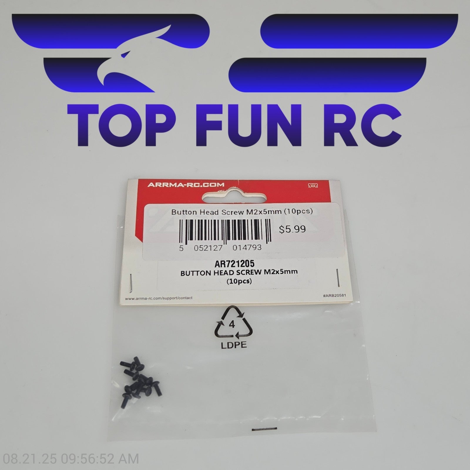 Arrma AR721205 Button Head Screw M2x5mm (10pcs)