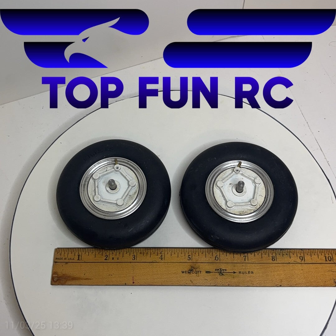 4 1/2" (108MM) wheels  w/dual ring pneumatic brakes                            *