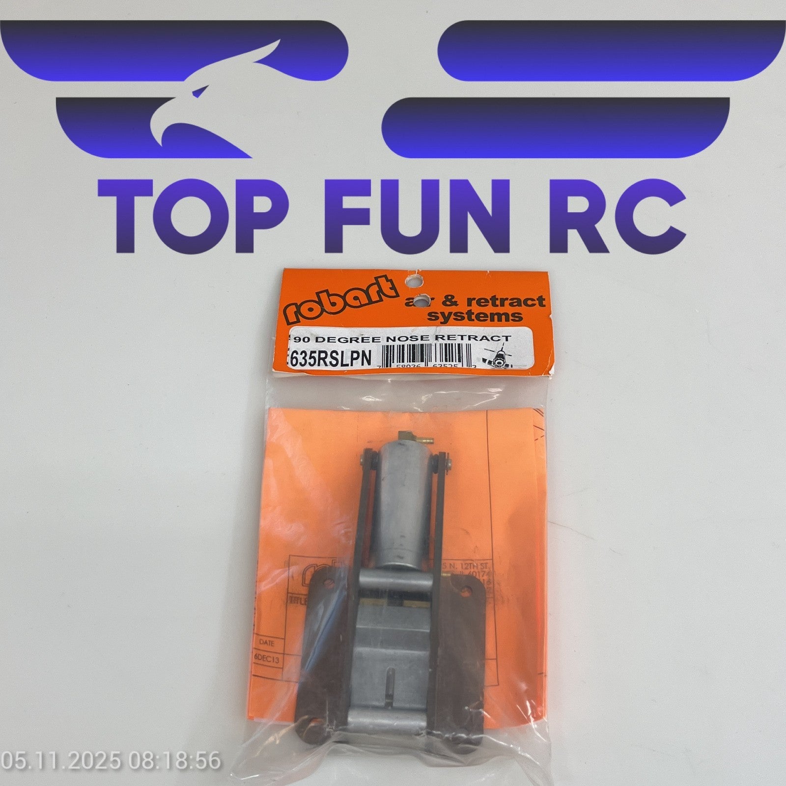 ROBART 635RSLPN 90° NOSE RETRACT FOR LARGE SCALE RC AIRPLANES UP TO 32 LBS