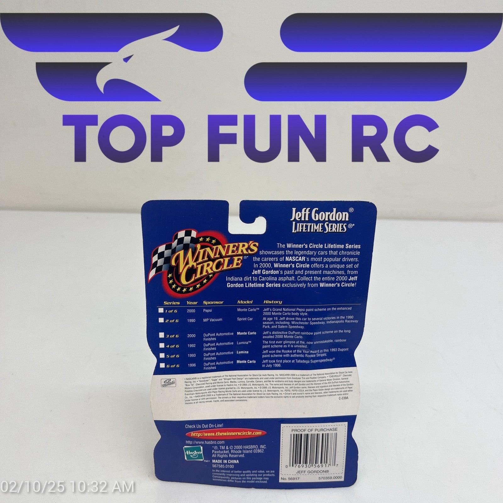 Winners Circle Jeff Gordon 2000 Lifetime Series Pepsi #24 Diecast