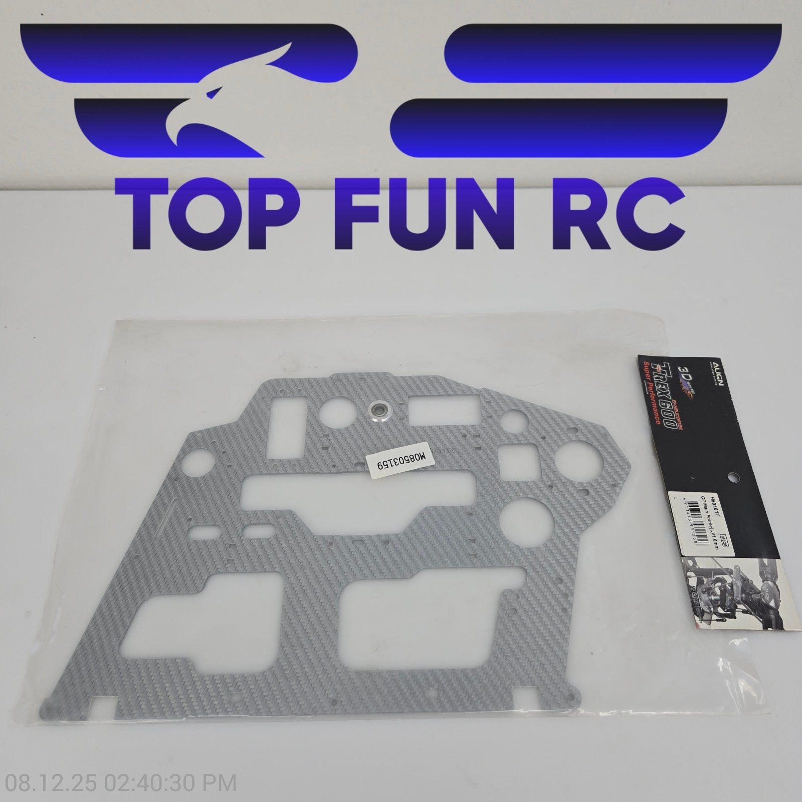 Align H60151T CF Main Frame 1.6mm For TREX 600 Helicopter