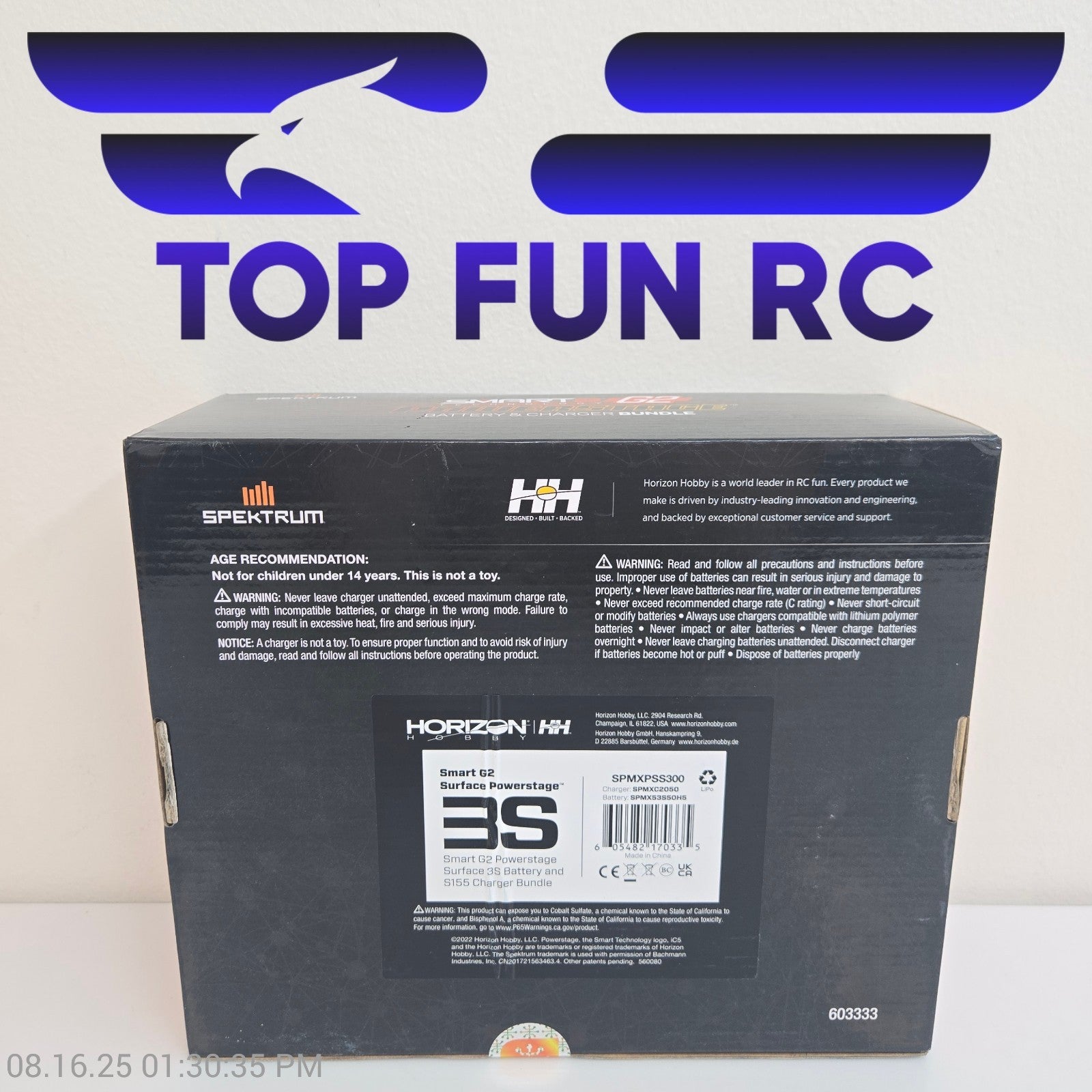 Spektrum Smart Powerstage 3S Surface Bundle: G2 5000mAh 3S LiPo IC5 & S155 Charg