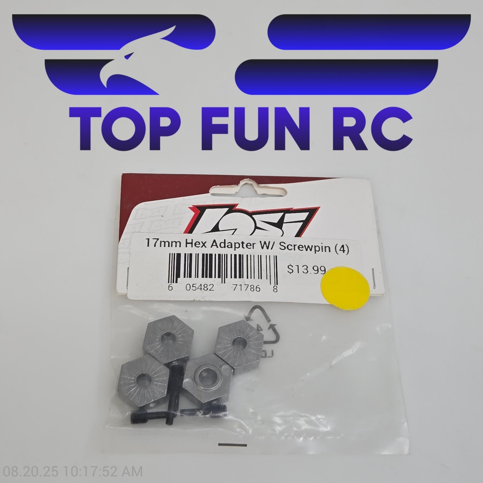Losi 17mm Hex Adapter w/ Screwpin (4) For LMT