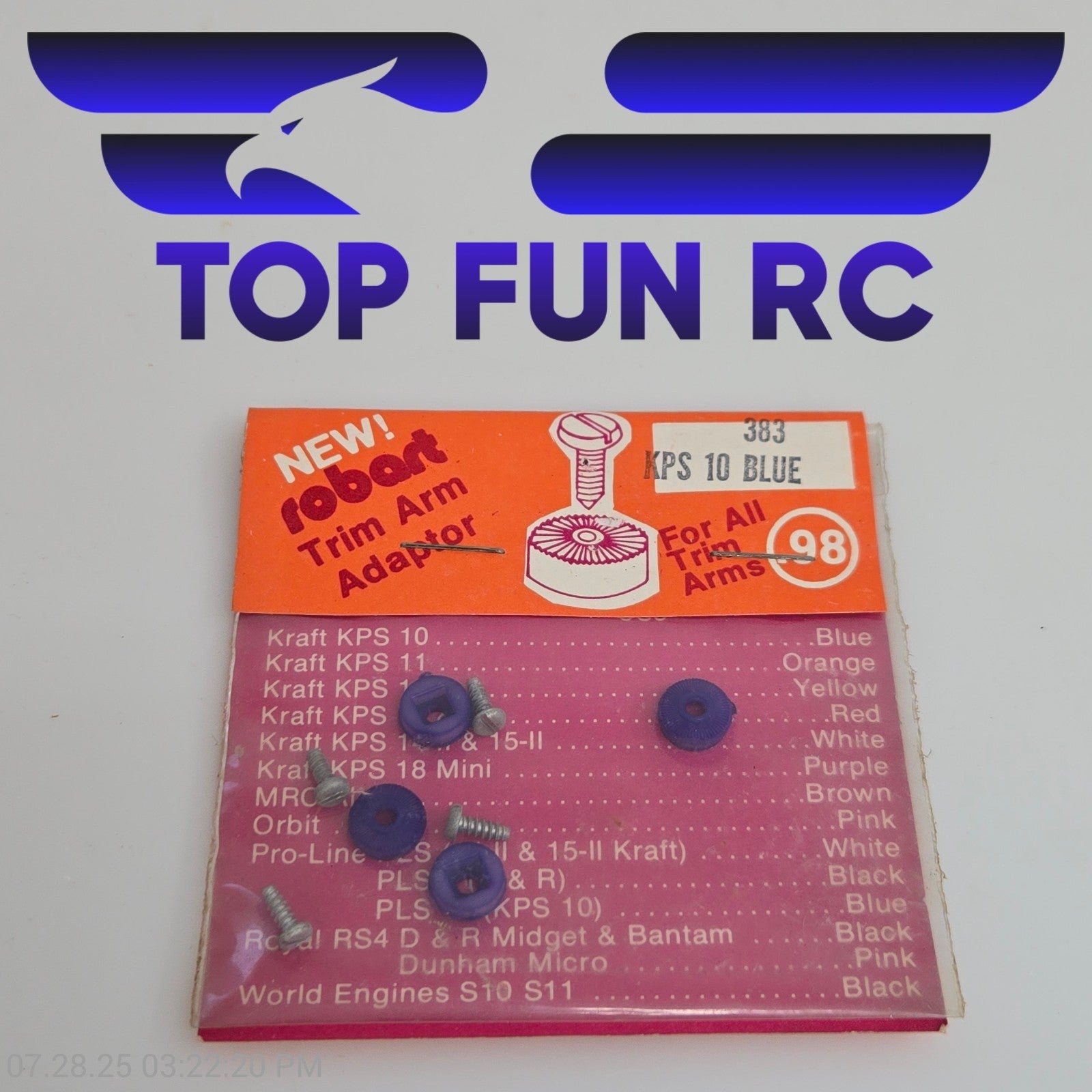 Robart #383 KPS 10 Blue Trim Arm Adaptor