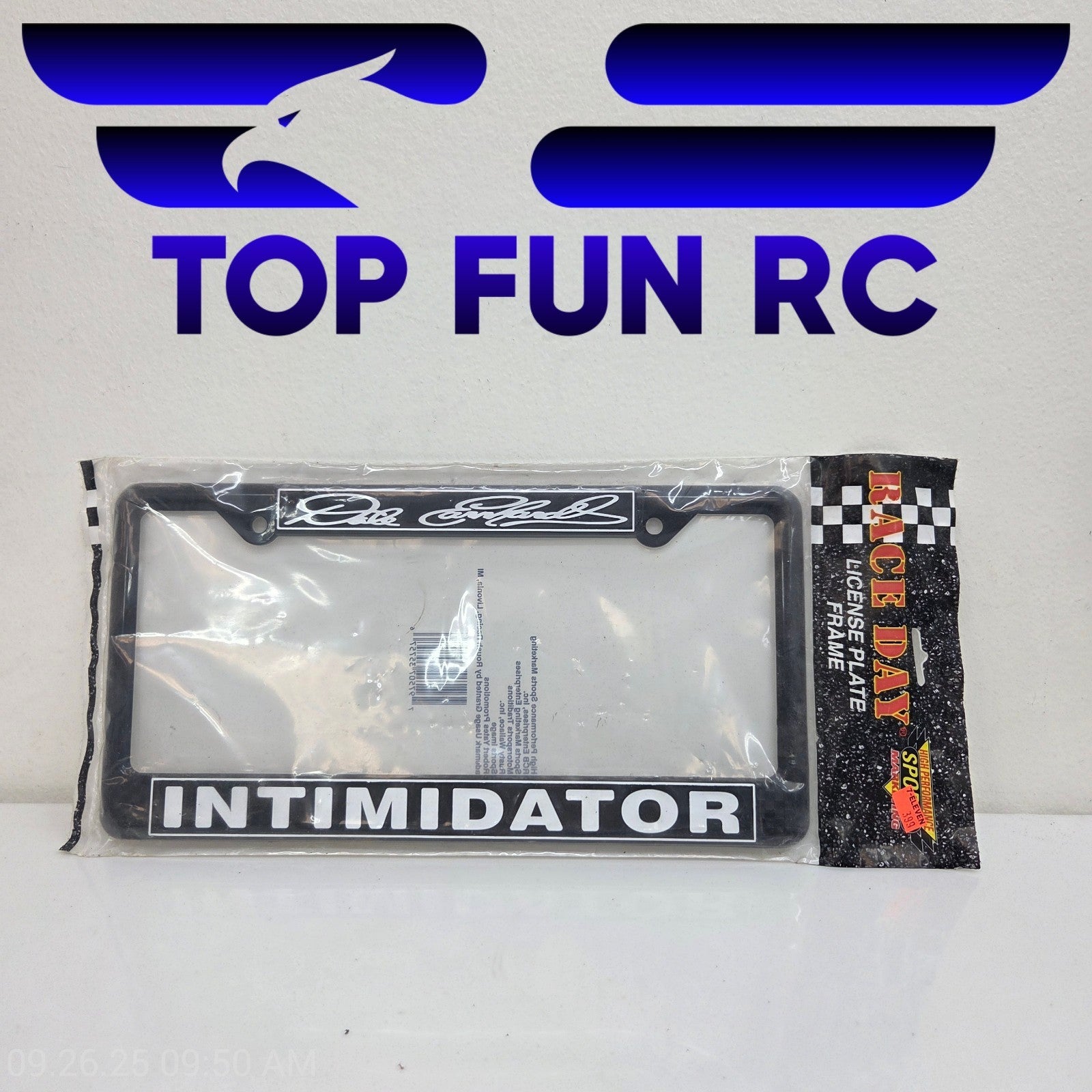 Race Day License Plate Frame Dale Earnhardt "The Intimidator"