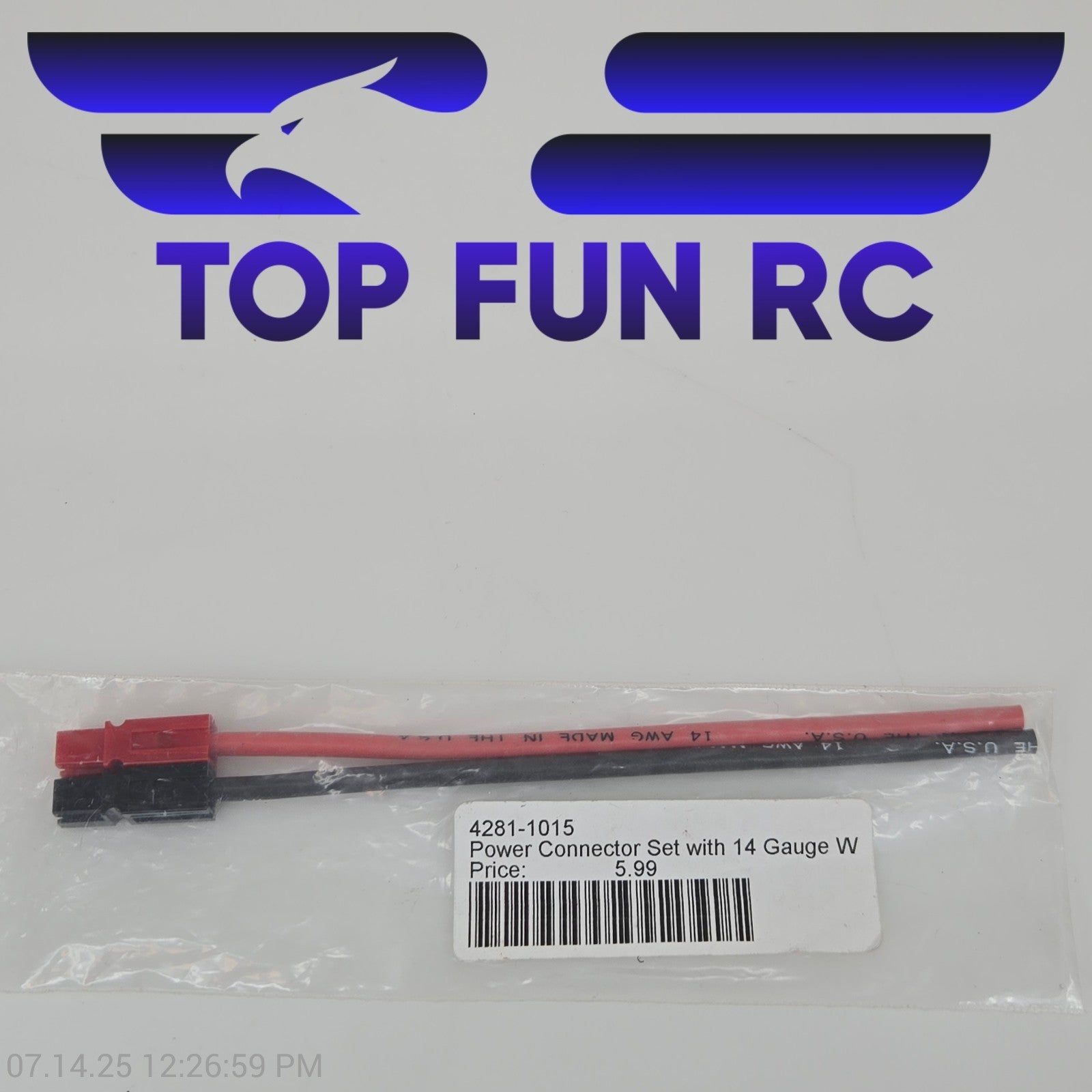 RC 4281-1015 Power Connector Set w/ 14 Gauge Wire
