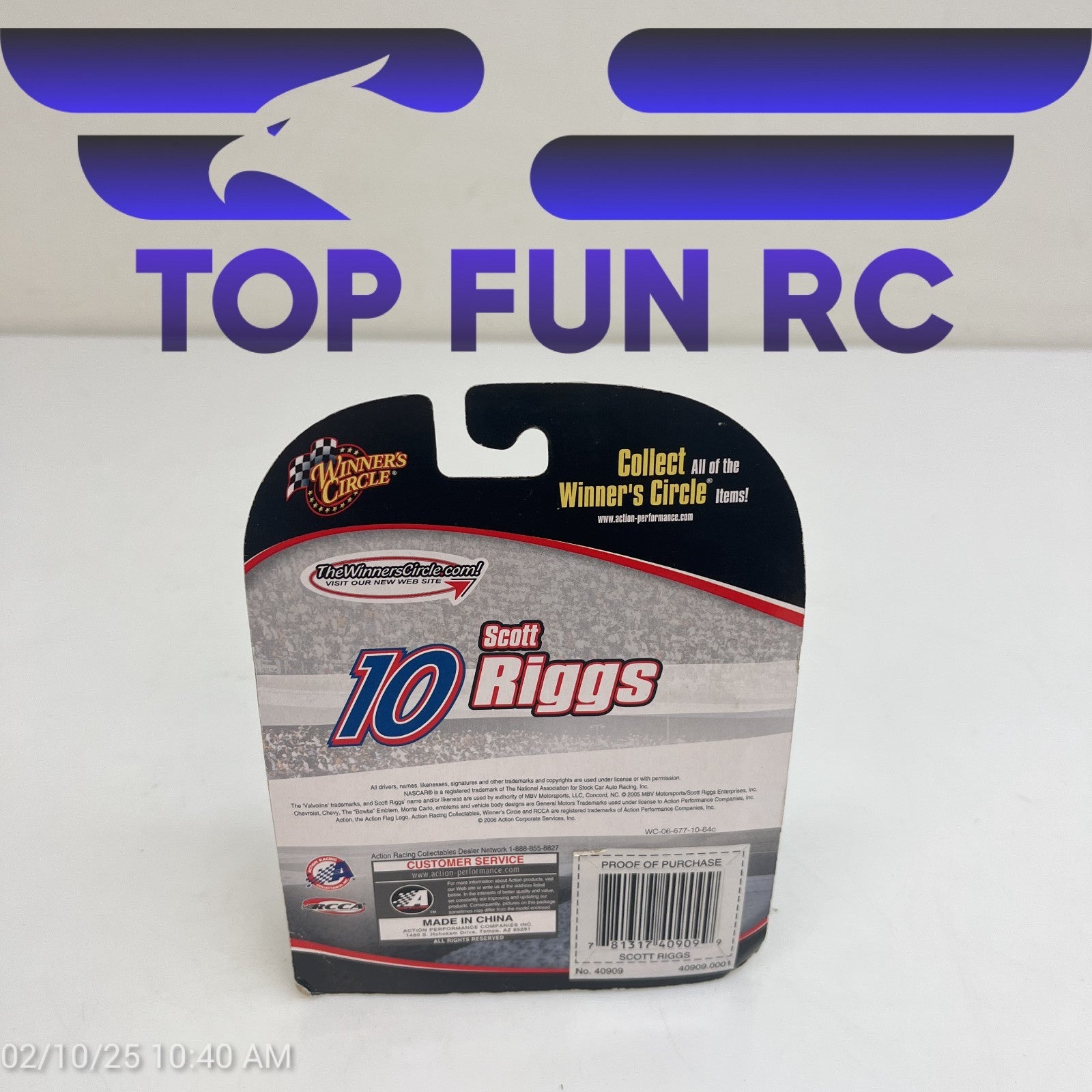 Winners Circle Scott Riggs Valvoline Nickleback #10 Diecast