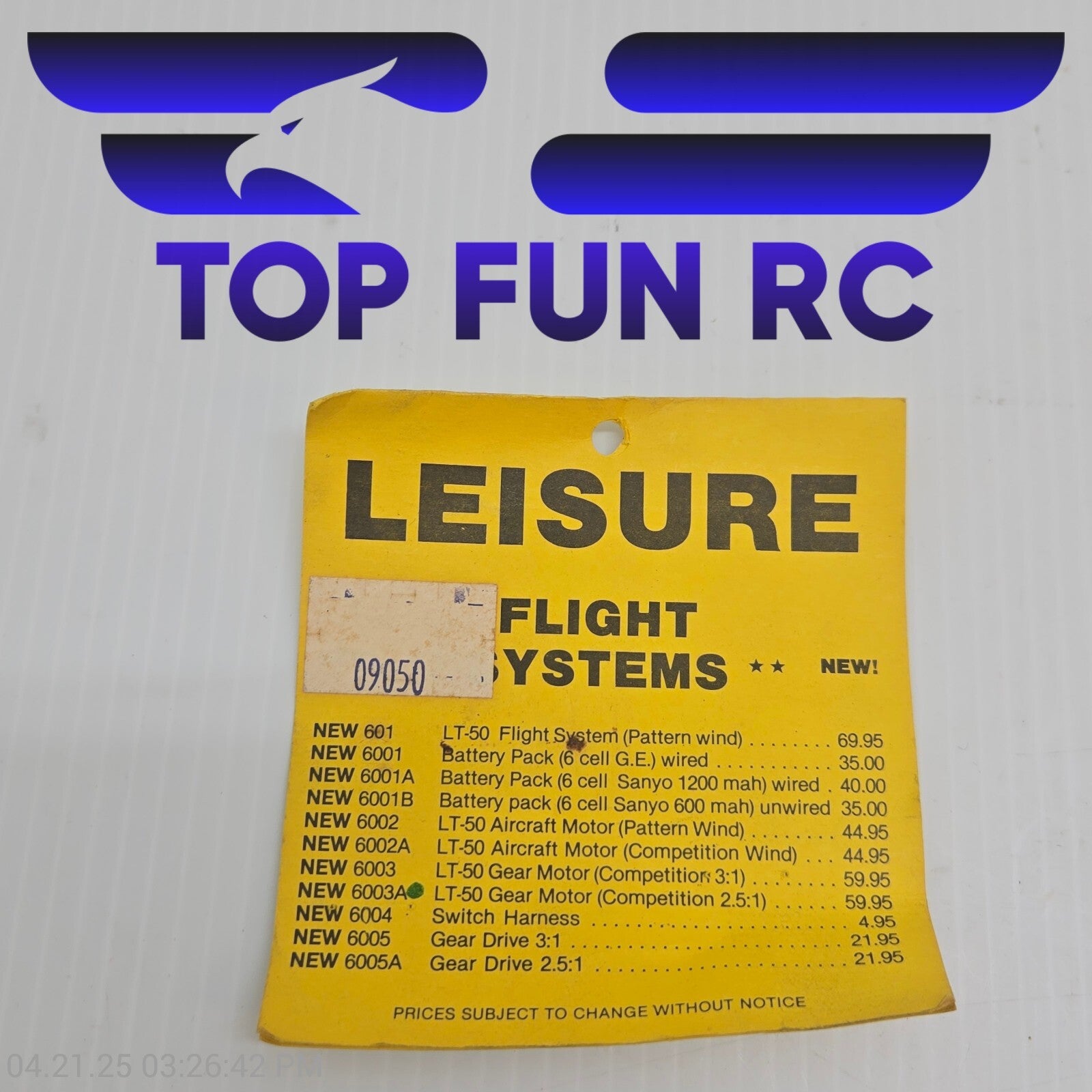 Leisure RC Flight Systems 6003A LT-50 Gear Motor (Competition 2.5:1)