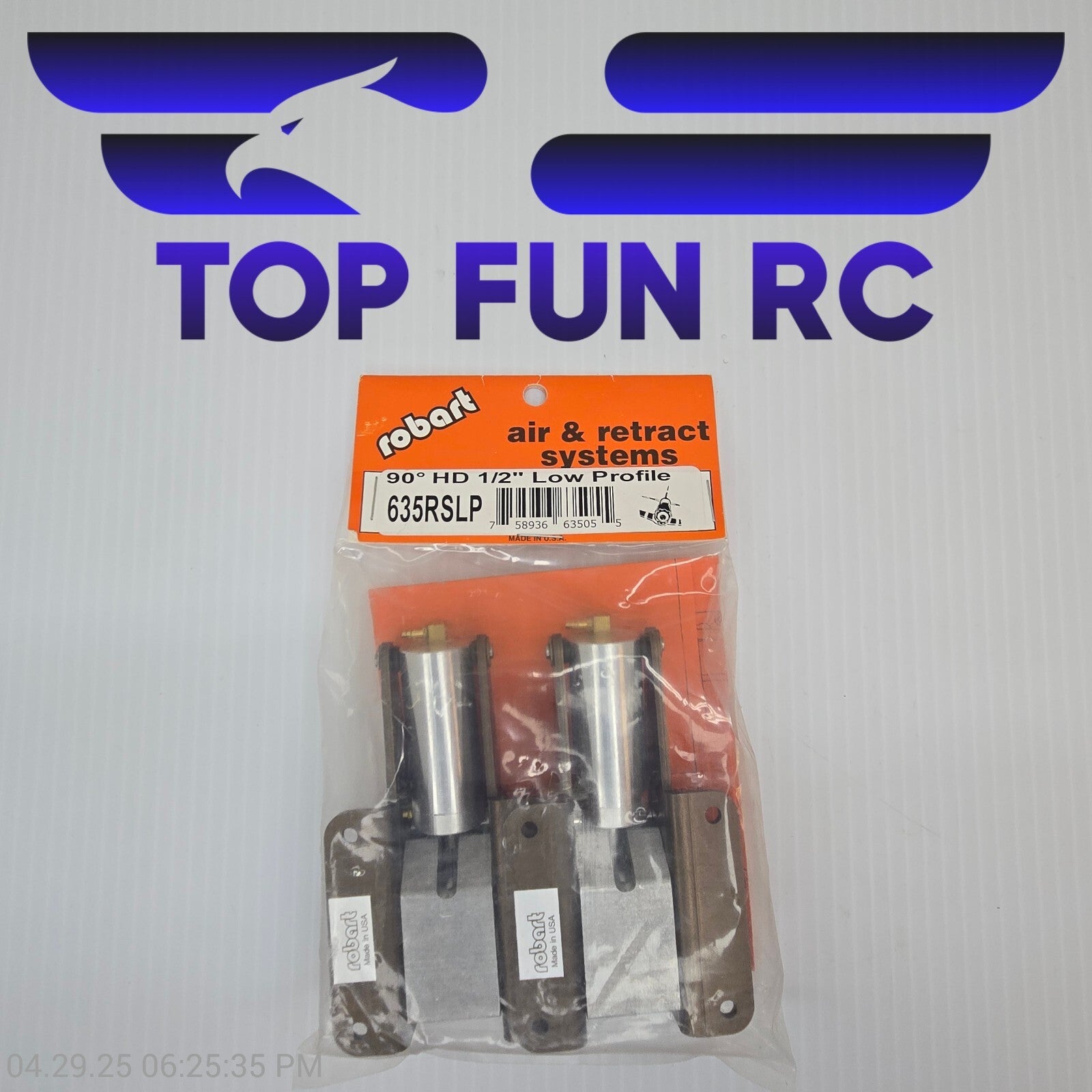 Robart RC 635RSLP 90 Degree HD 1/2 Inch Low Profile Pneumatic Main Retracts