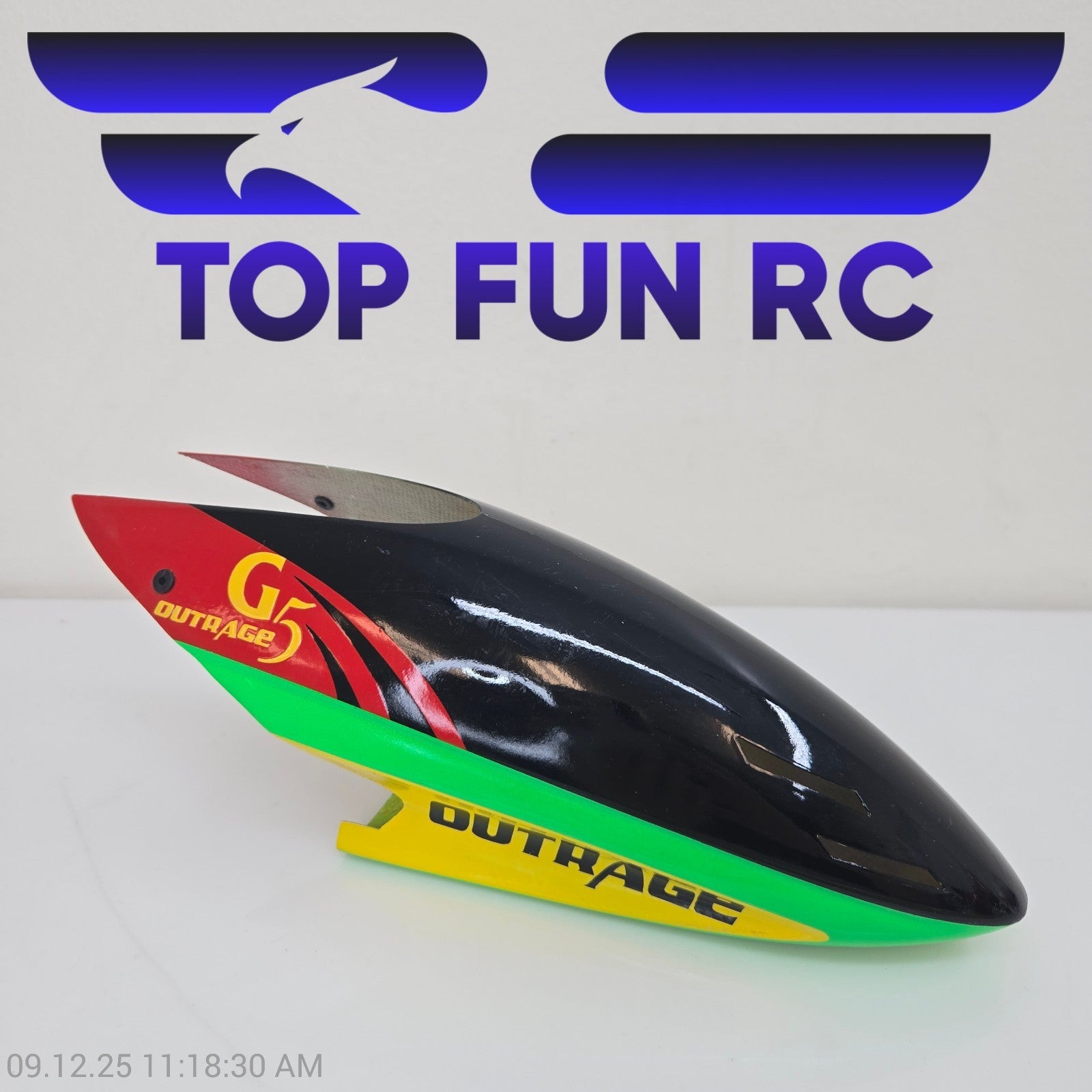 Outrage Helicopters Canopy For G5 Helicopter Red/Black