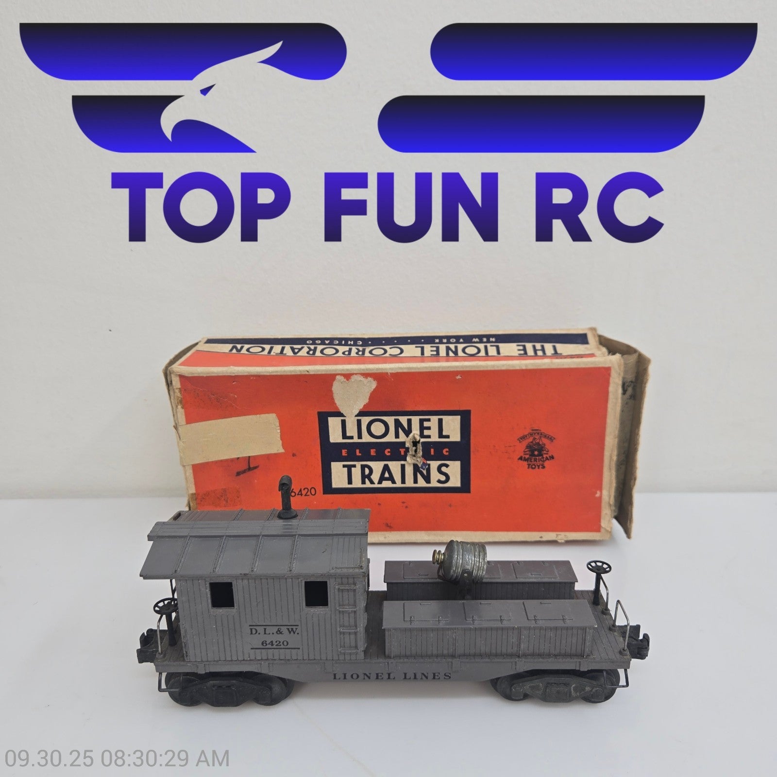 Lionel 6420 O-Gauge Work Caboose Dark Gray w/ Original Box