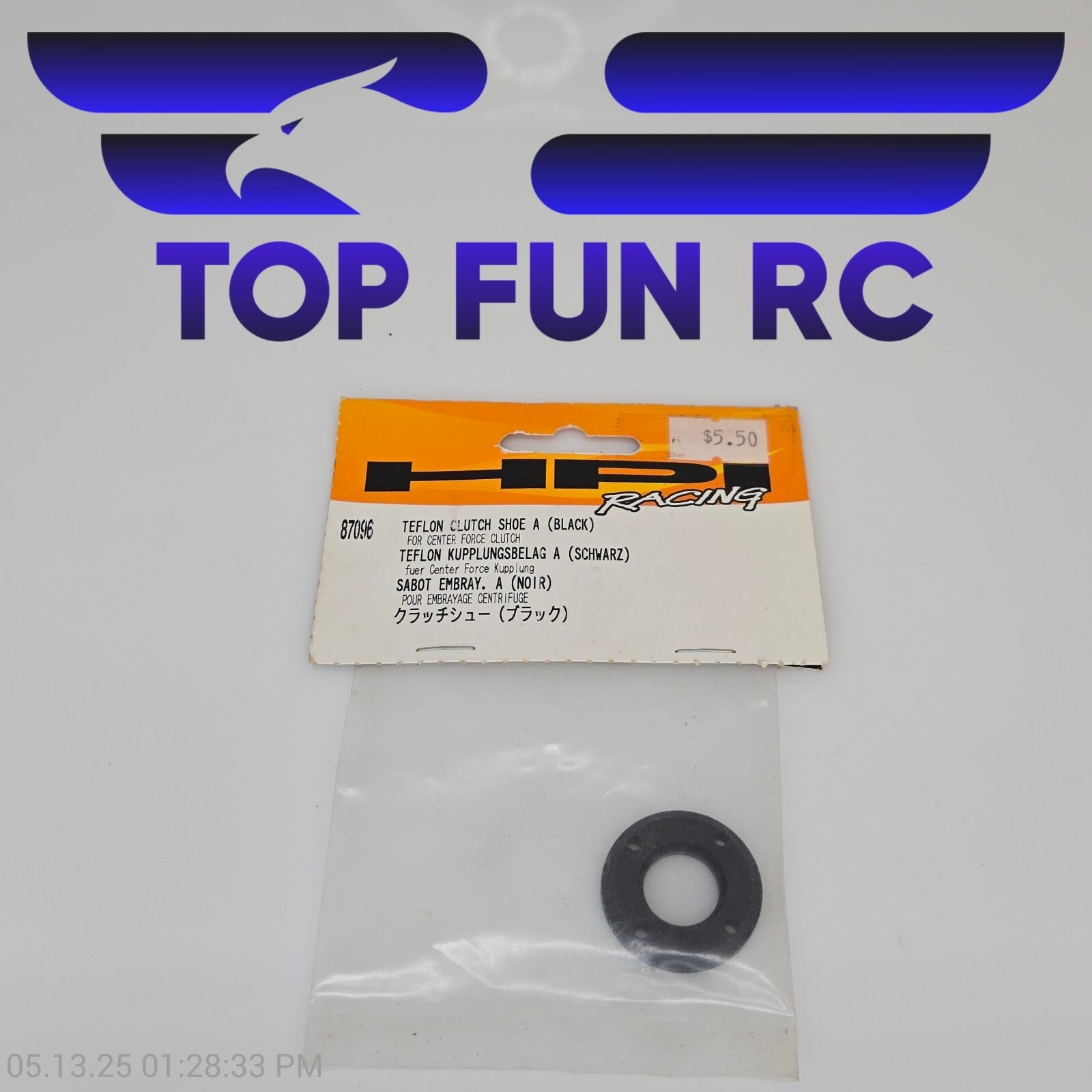 HPI RC 87096 Teflon Clutch Shoe A (Black) For Center Force Clutch