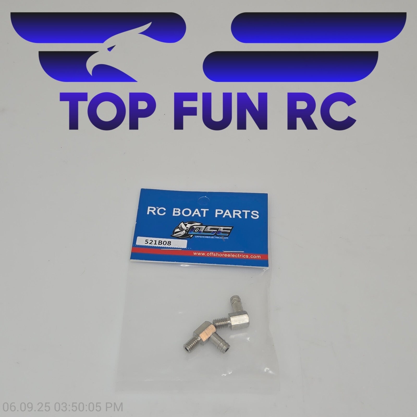 OSE Boat Parts 521B08 90 Degree M6 Water Jacket Inlet/Outlet Fitting, Vintage!