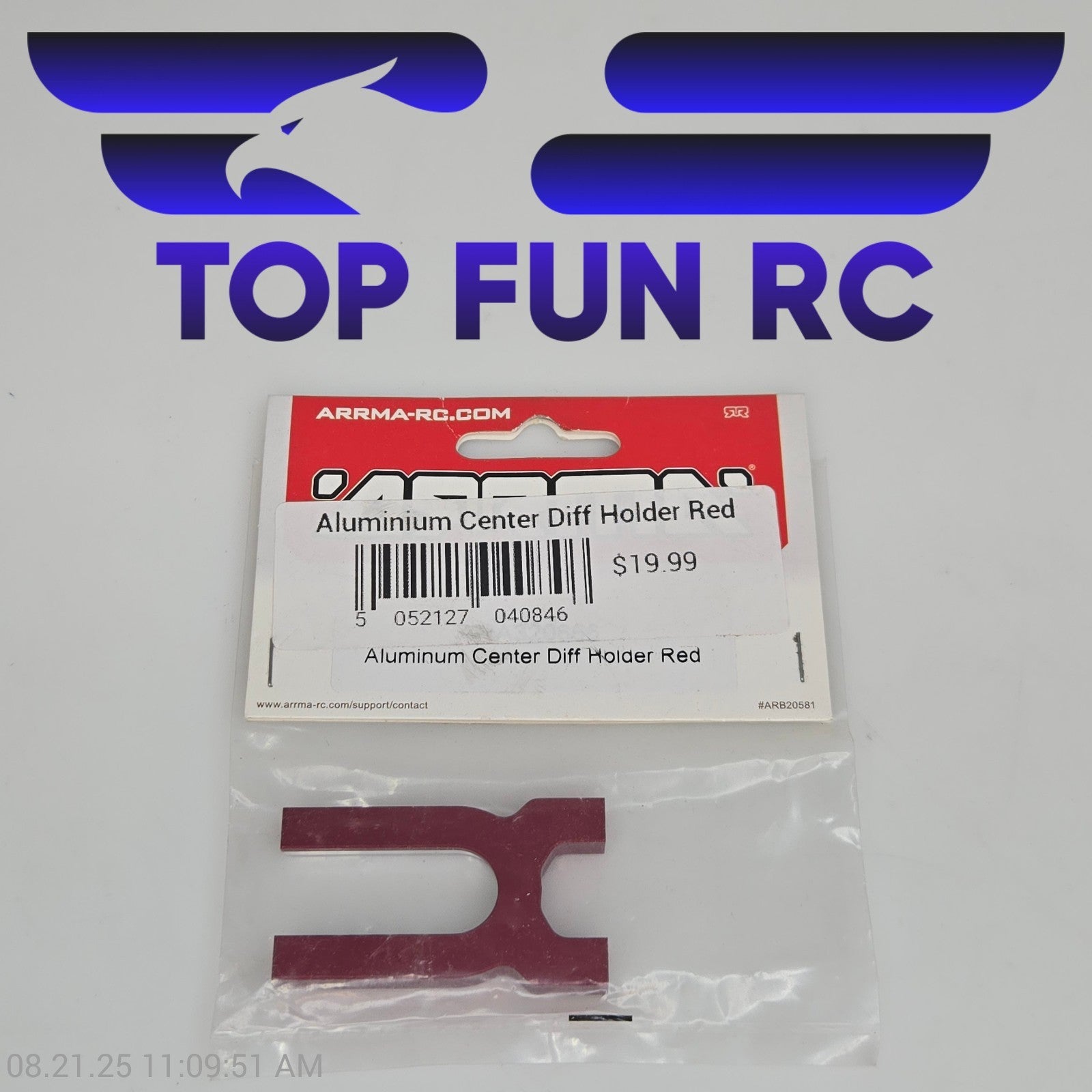 Arrma Aluminum Center Differential Holder Red