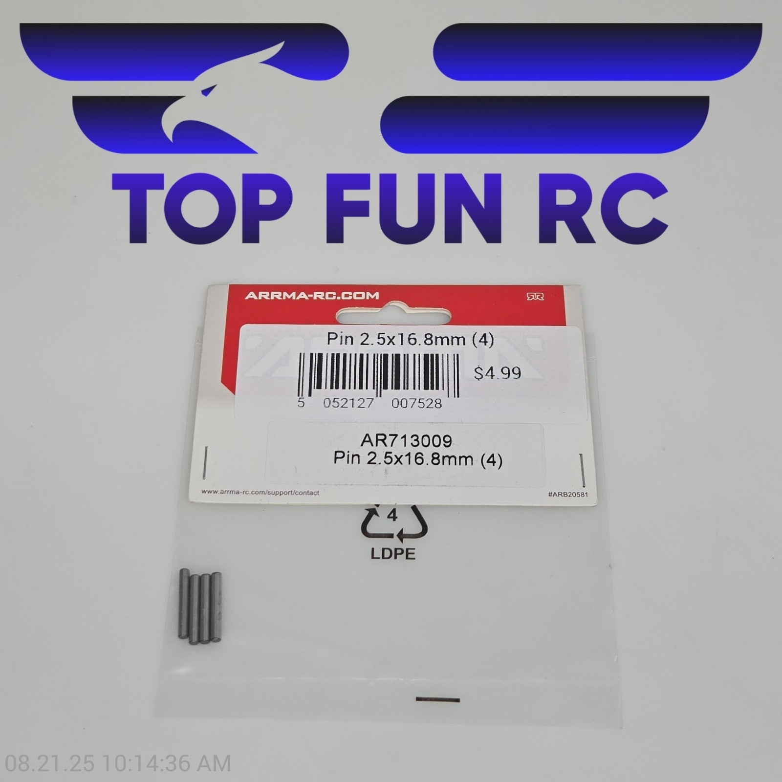 Arrma AR713009 Pin 2.5x16.8mm (4)