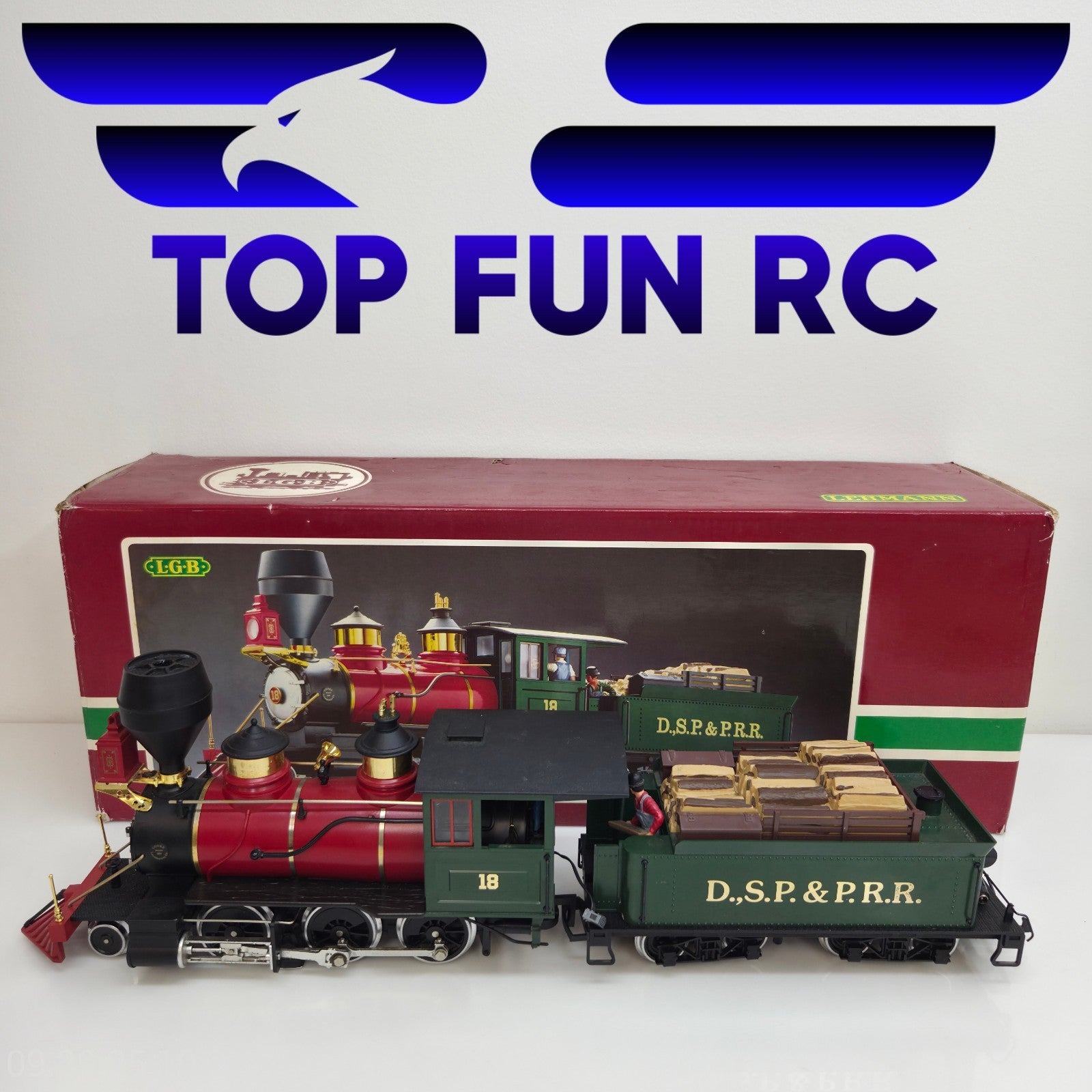 LGB 2018D G Gauge DSP & PRR Mogul Steam engine w/Tender, Sound Wired For Battery