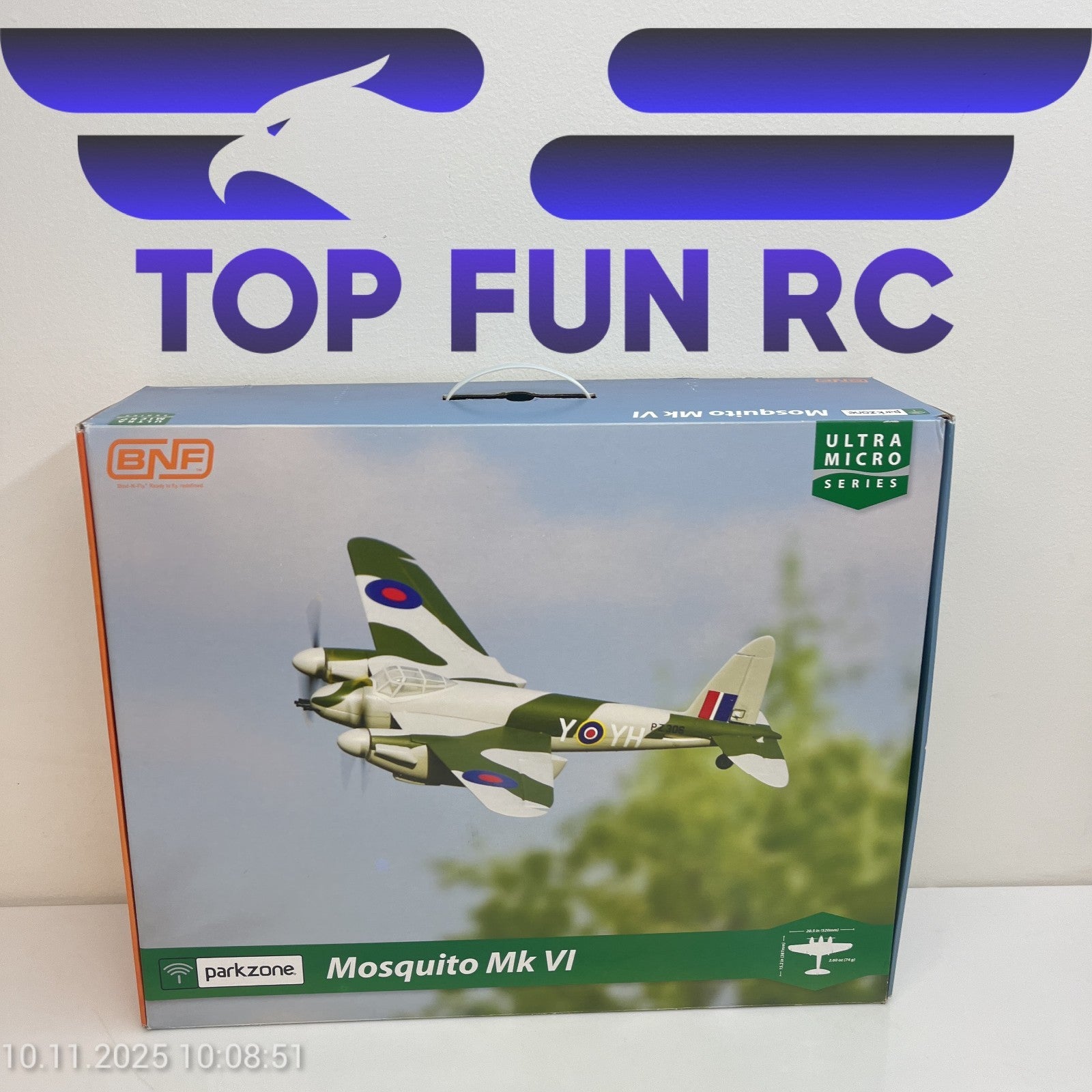 PARKZONE MOSQUITO MK VI BNF ULTRA MICRO SERIES AIRPLANE KIT