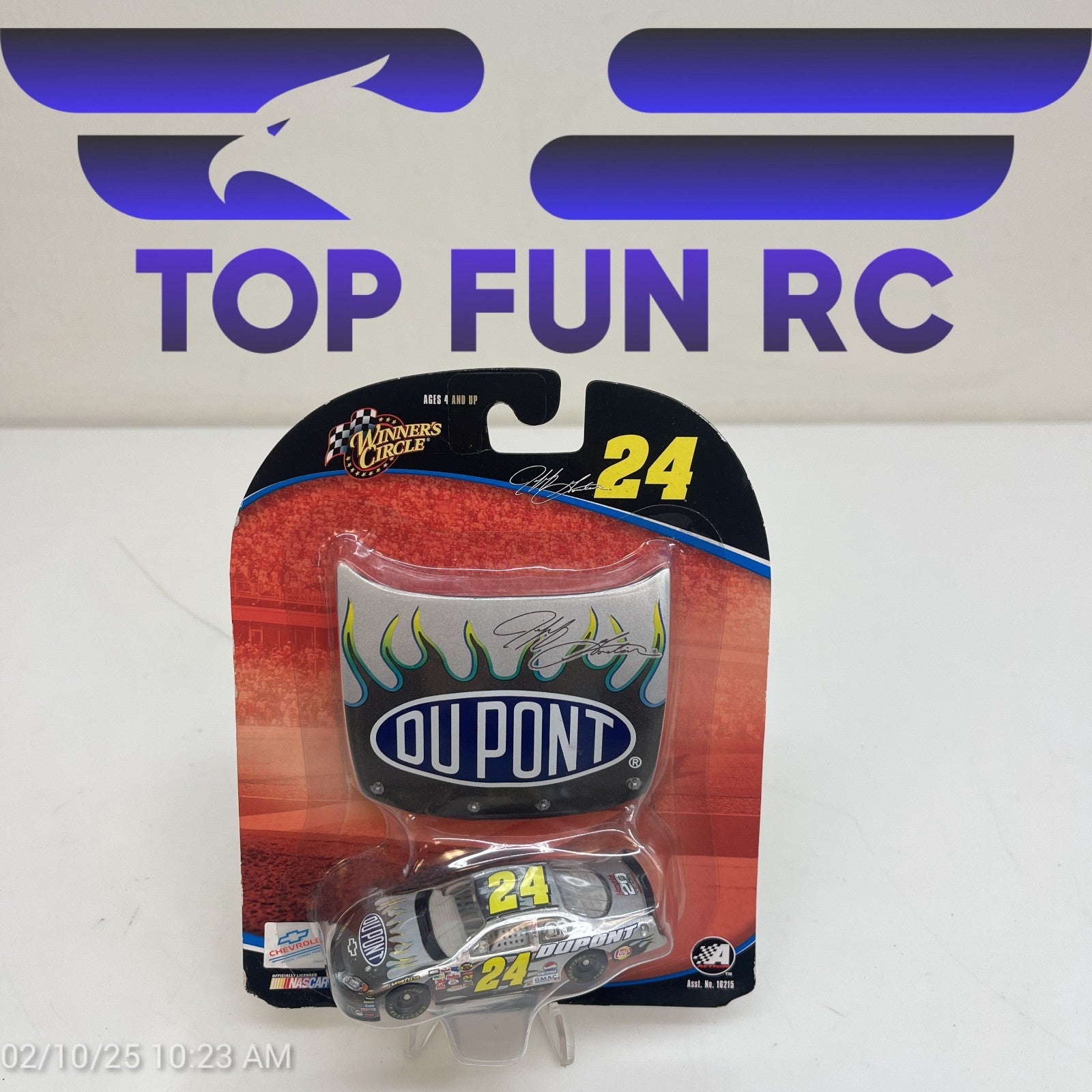 Winners Circle Jeff Gordon #24 Dupont Flame Hood Gray Diecast