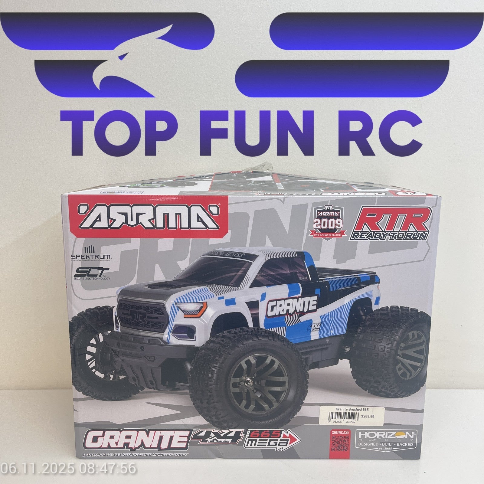 ARRMA GRANITE 4X4 665 MEGA MONSTER TRUCK RTR (BLUE)
