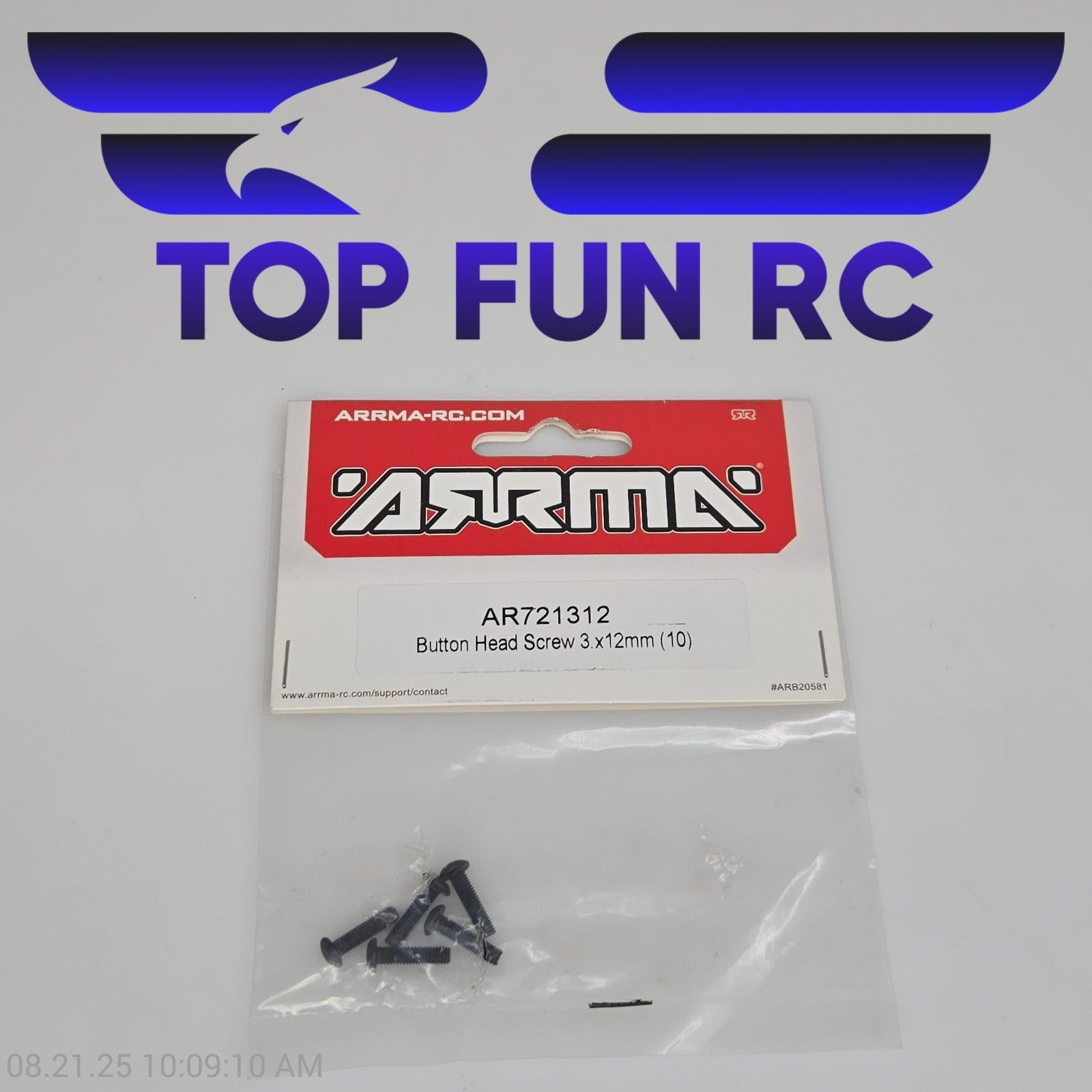 Arrma AR721312 Button Head Screw 3x12mm (10)