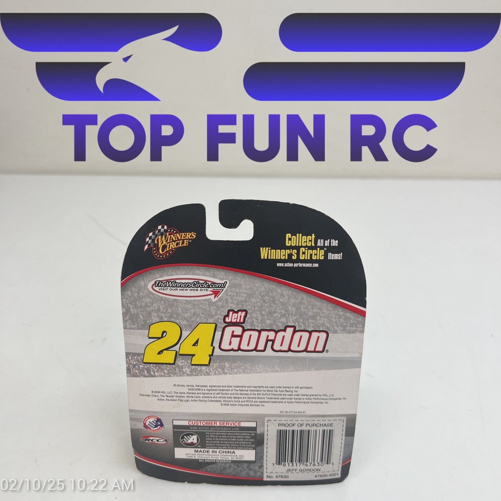 Winners Circle Jeff Gordon #24 Dupont Hood Magnet Diecast