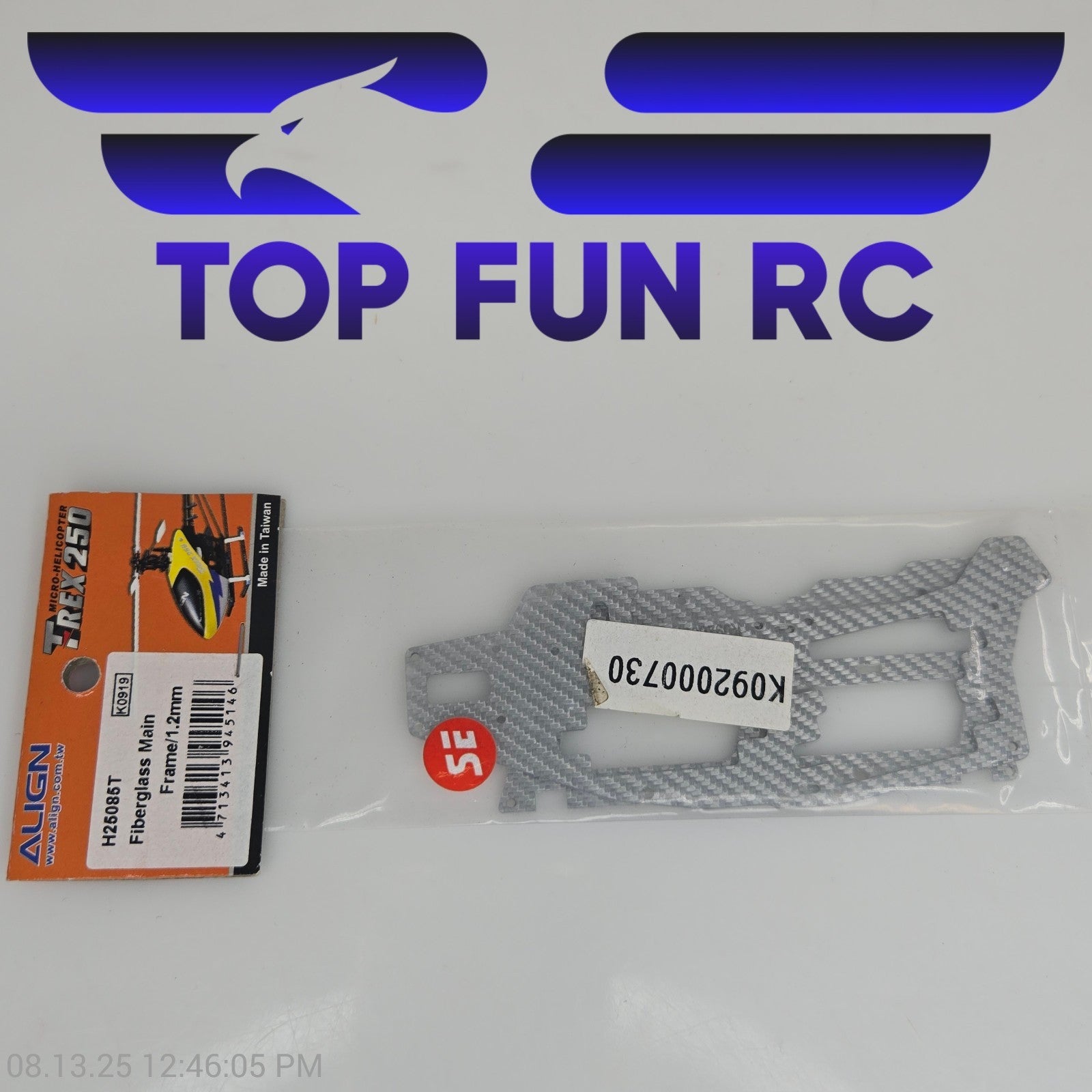 Align H25085T Fiberglass Main Frame 1.2mm For TREX 250 Micro Heli