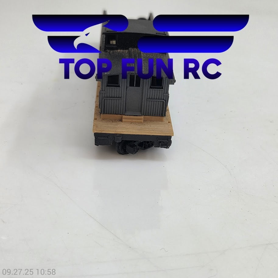 Tyco Santa Fe Maintenance Of Way Crane Boom 50' Flat Car MOW AT&SF 932C