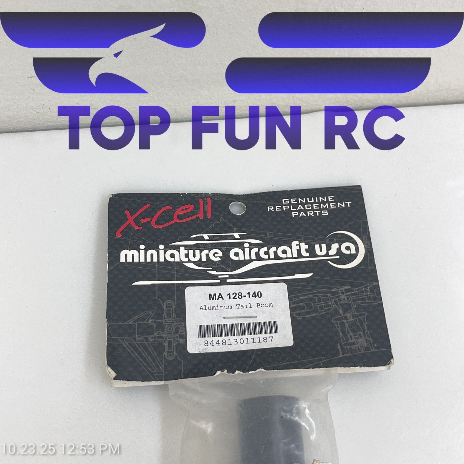 Miniature Aircraft MA128-140 Aluminum Tail Boom X-Cell For Furion 6 & Fury 55