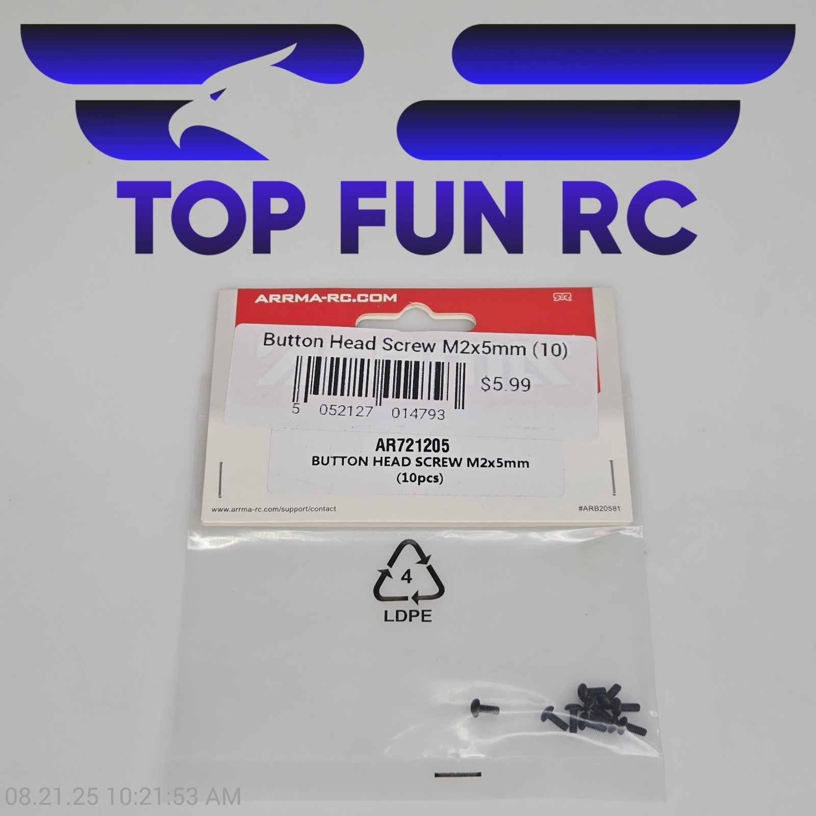 Arrma AR721205 Button Head Screw M2x5mm (10pcs)