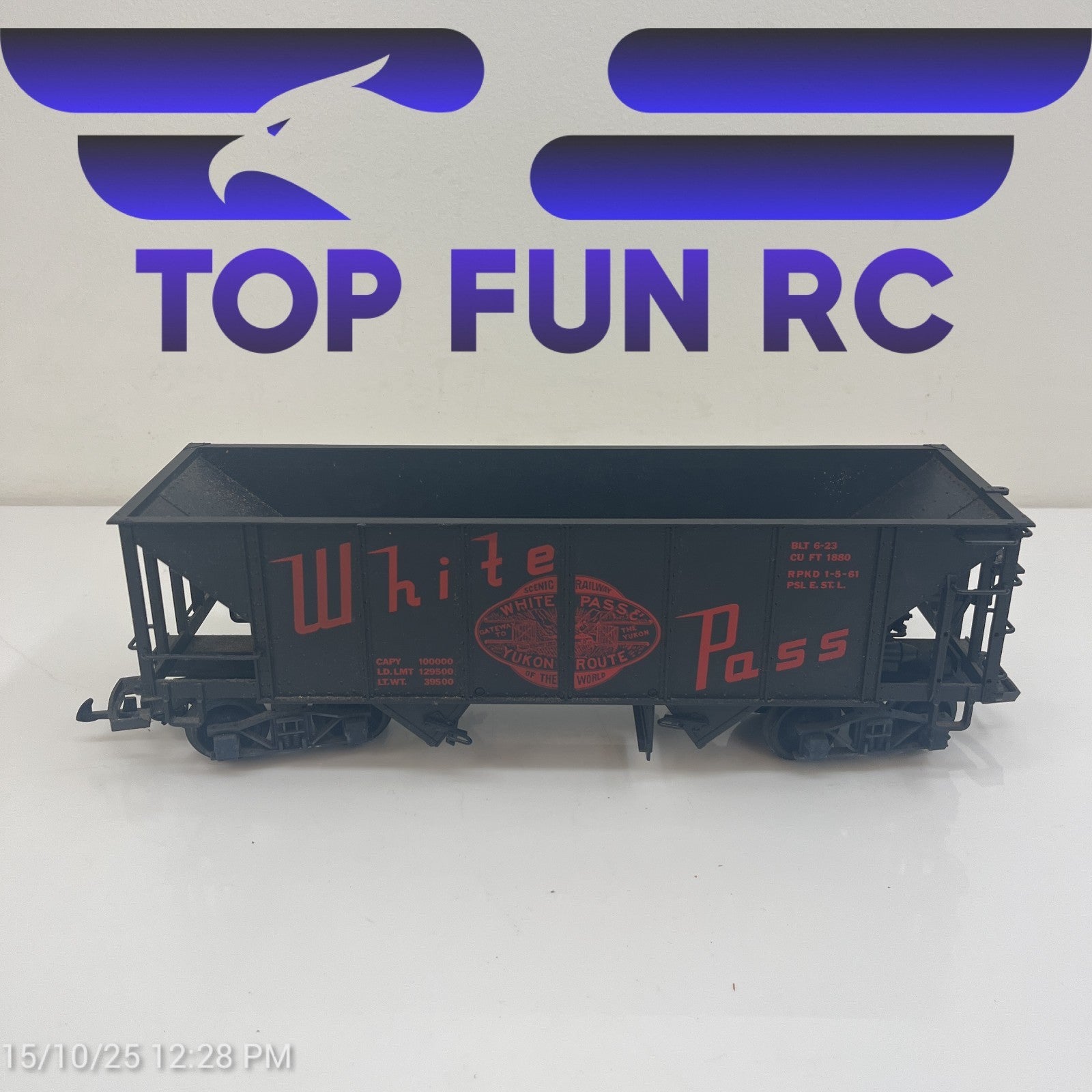 LGB G-Gauge #4076 W02 White Pass & Yukon Hopper Car