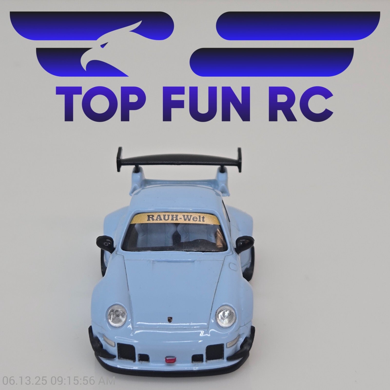 TPC 1/64 Scale Ice Blue RWB 993 Diecast Collectible Car