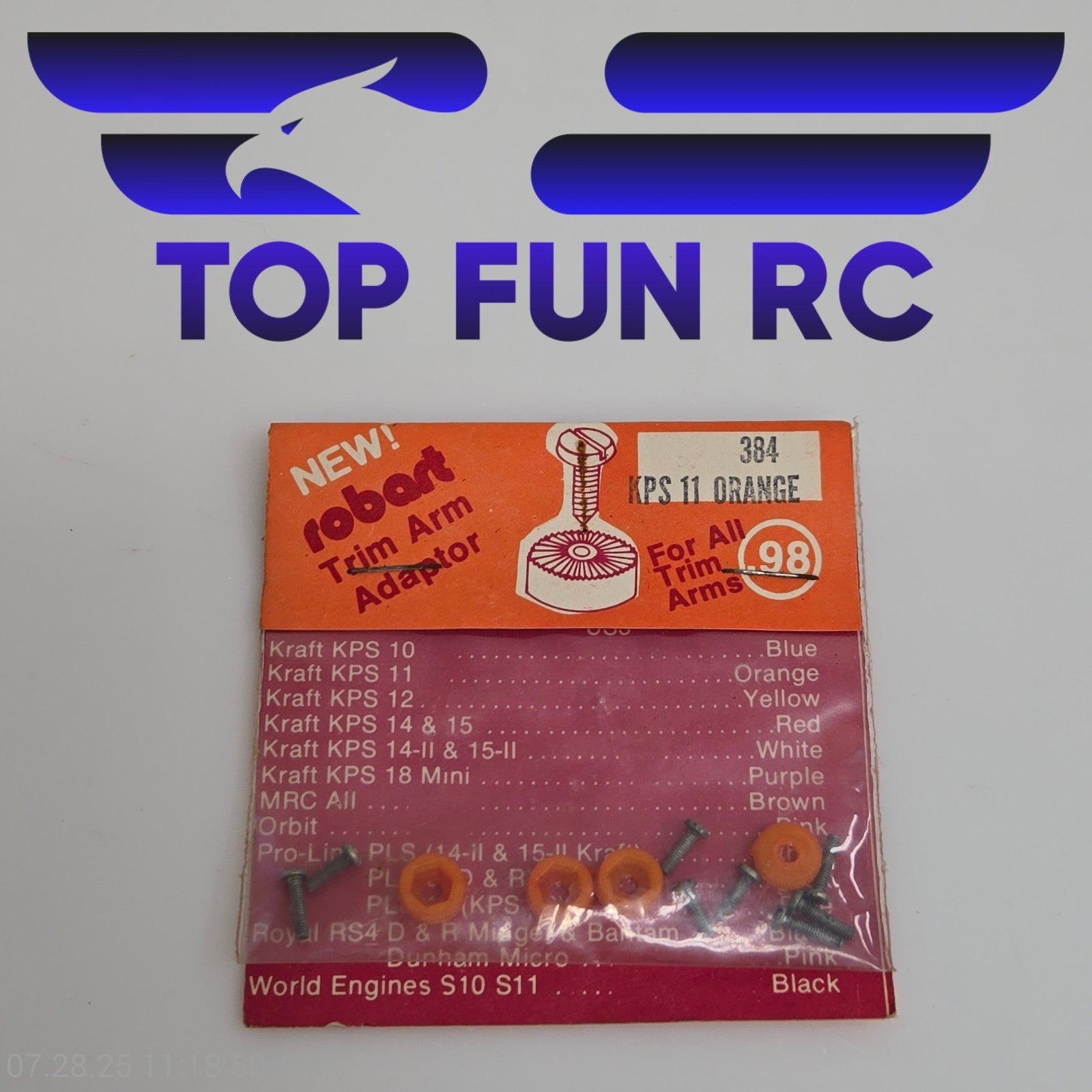 Robart #384 KPS 11 Orange Trim Arm Adaptor For All Trim Arms .98