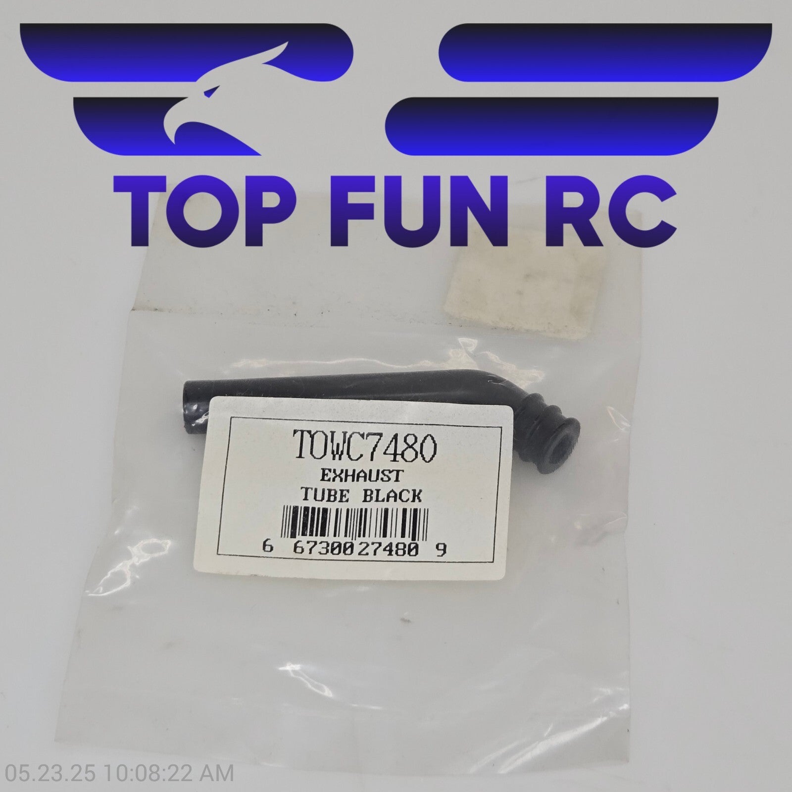 Tower Hobbies RC TOWC7480 Exhaust Tube, Black