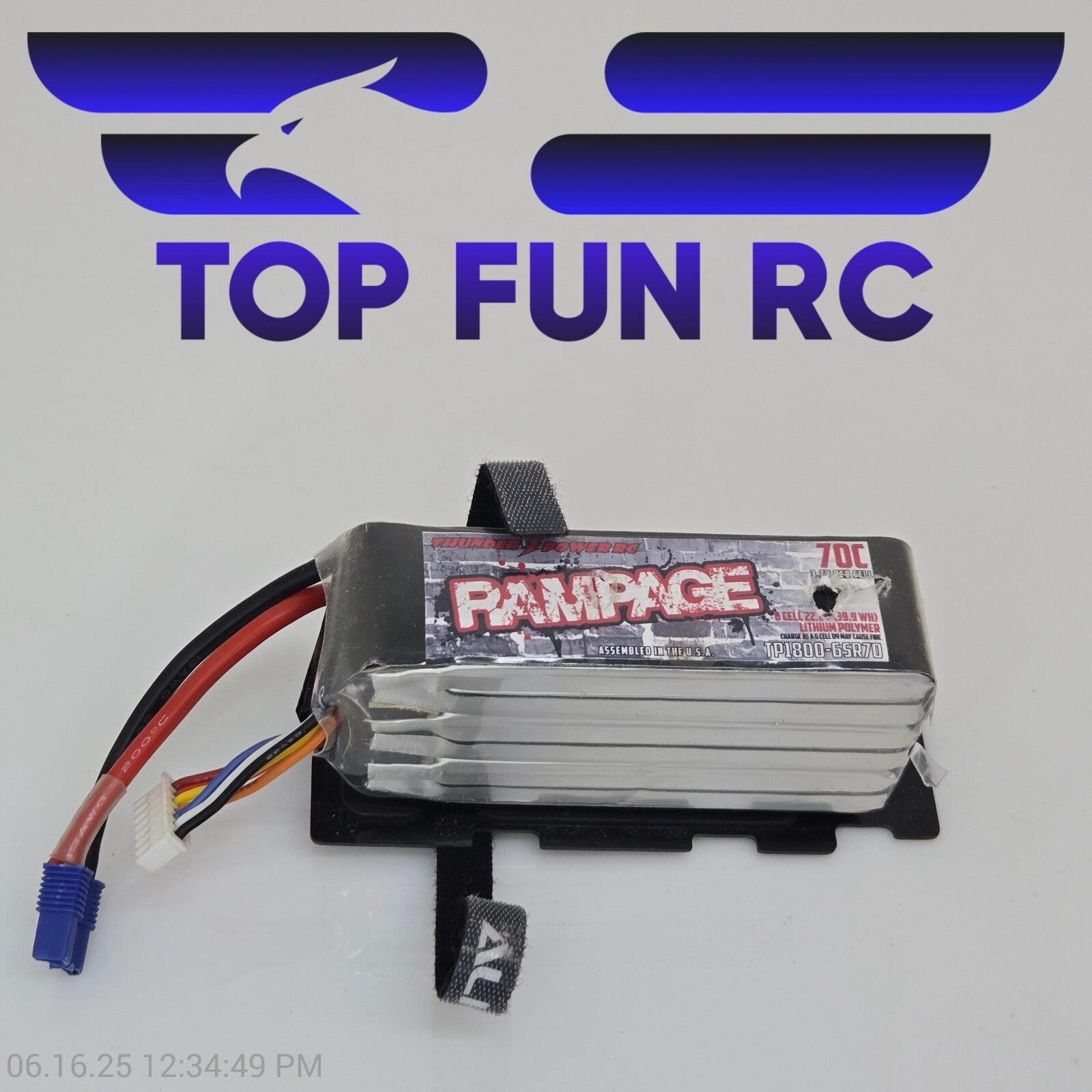 Thunder Power RC Rampage 70c, 6 Cell 22.2V Lipo Battery TP1800-6SR70