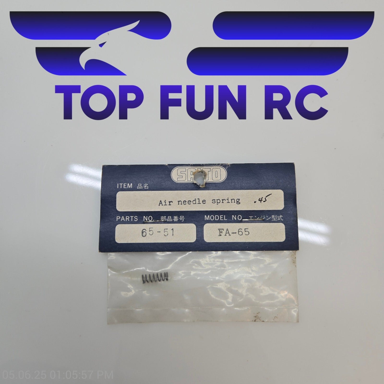Saito RC 65-51 Air Needle Spring For FA-65
