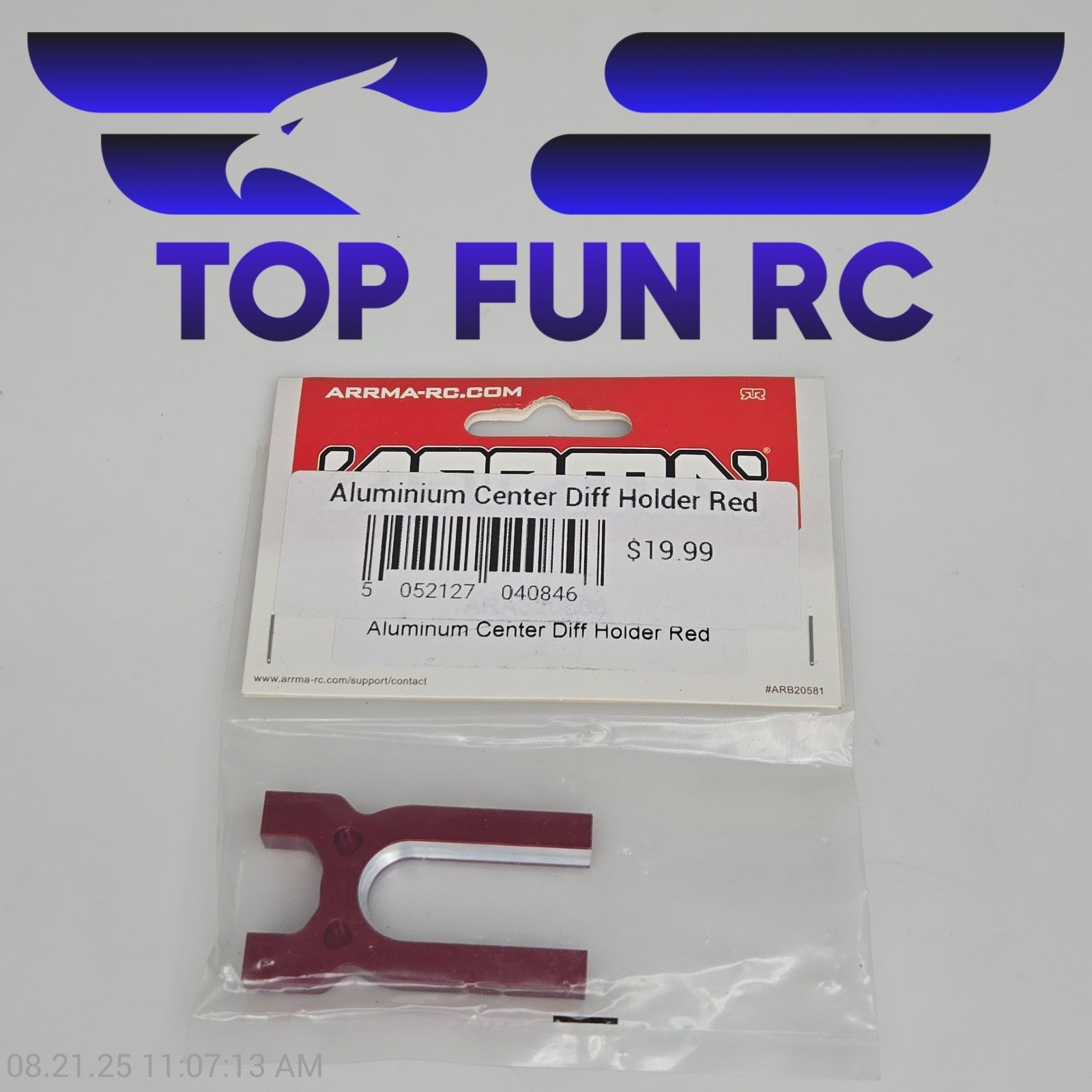 Arrma Aluminum Center Differential Holder Red