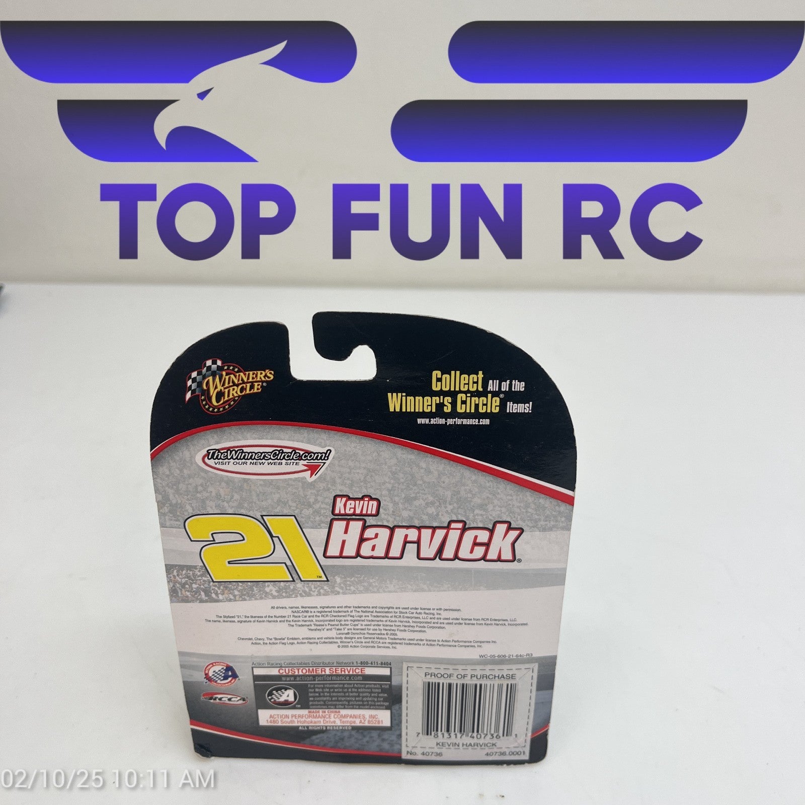Winners Circle Kevin Harvick #21 Pelon Pelo Rico Hood Magnet Diecast